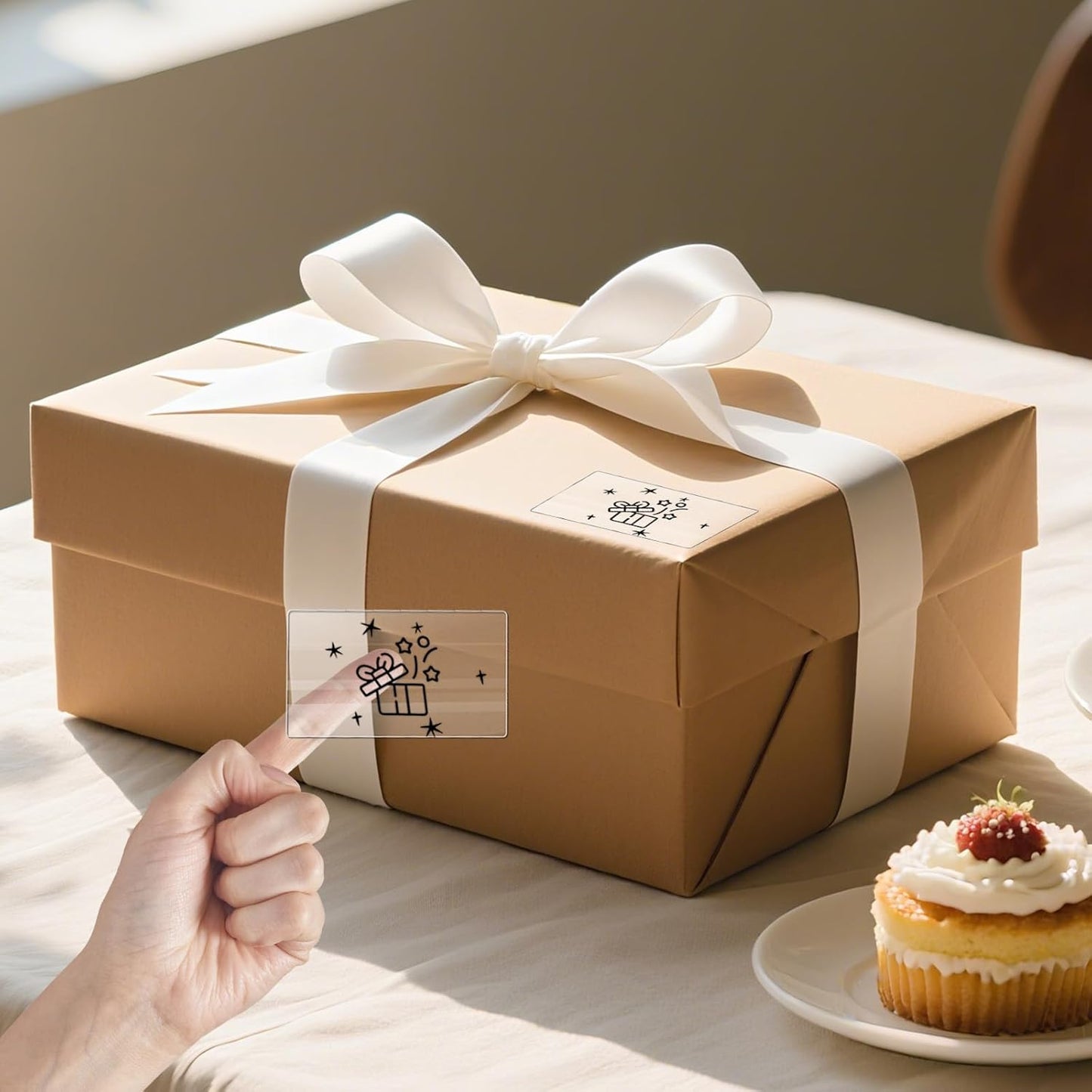 Transparent Thermal Labels 3 × 2 Inch Self Adhesive Printer Clear Stickers Vinyl Waterproof Roll Decals Rectangle Name Tag for Address Design DIY Logo Business 300 PCS