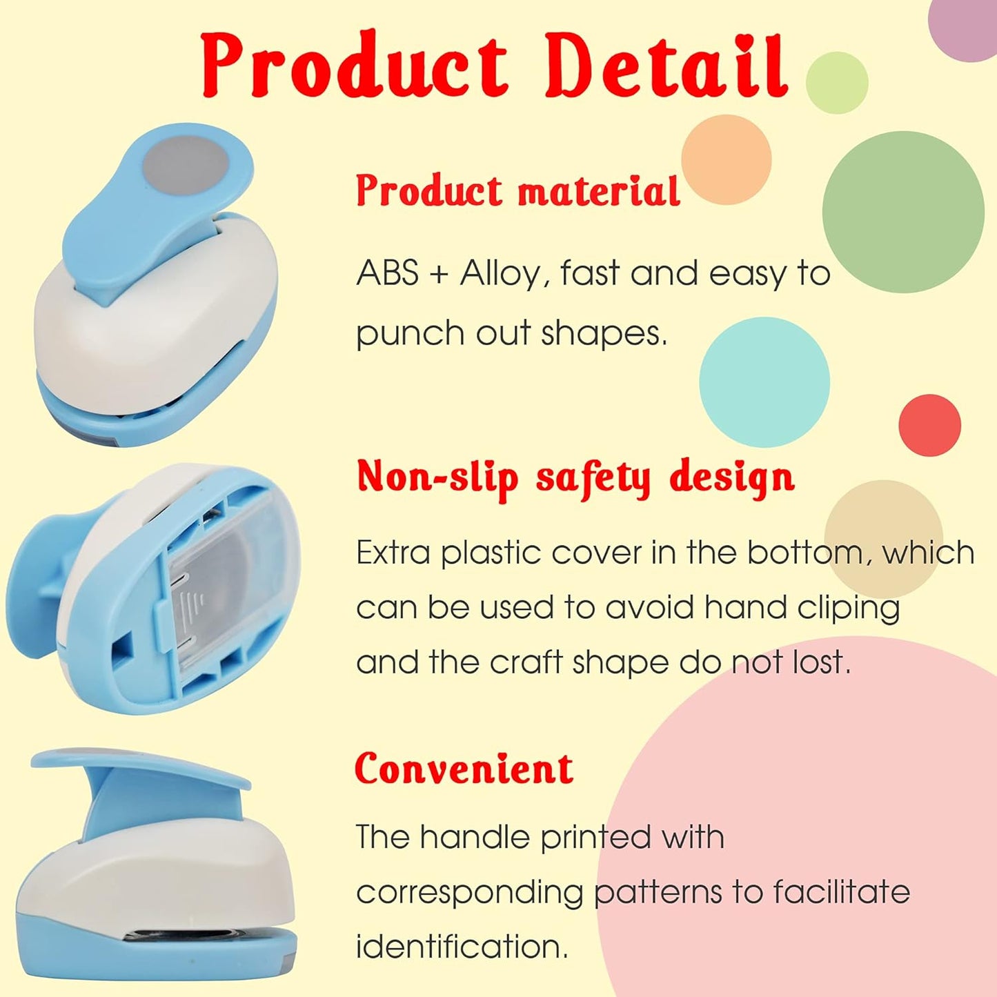 Circle Hole Punch for Craft Sizeout 1inch, Paper Punch Shapes, Craft Lever Punch Handmade Paper, Tool Circle Punch for Scrapbook, Festival Cards, DIY Arts