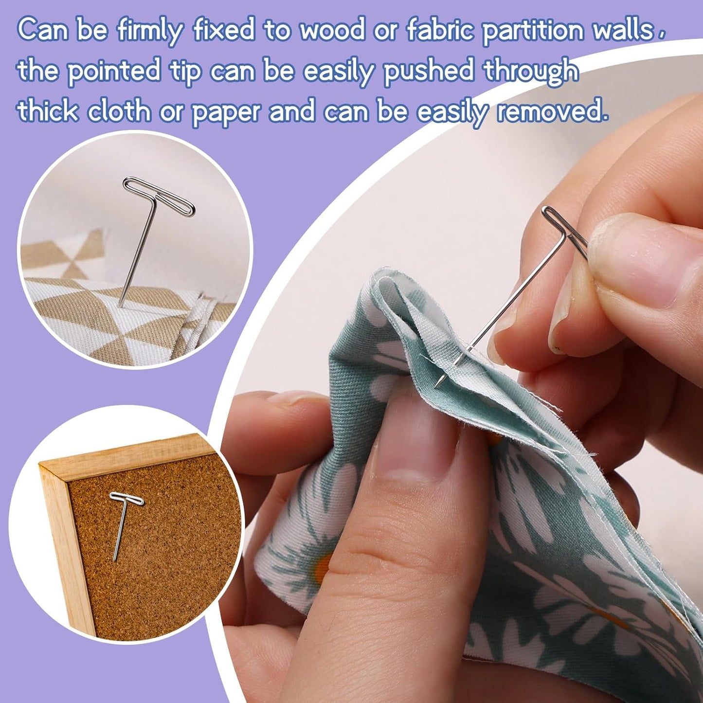 1Inch 120 Pcs T Pins, Sewing Pins for Wigs, Blocking Knitting, Modelling, Wig Making and Crafts, Stainless Steel Head Pins for Sewing and Craft, Jewelry Making