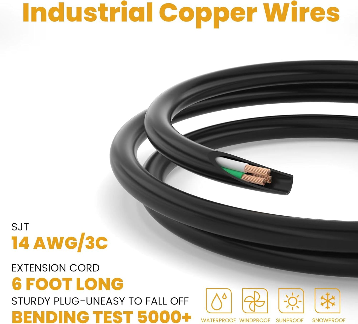 12 Outlet Long Power Strip Surge Protector with 2100 Joules, 6FT Power Cord, Wide Spaced Outlet Power Bar, Overload Protection Switch, Industrial Heavy Duty for Work Bench, Shop, Garage (Black)…