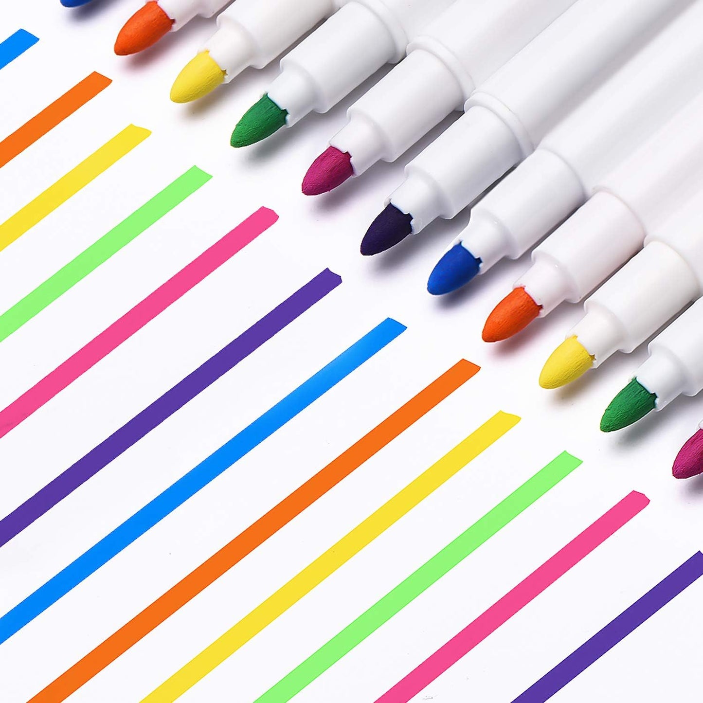 Outus 24 Pieces Neon Markers for Light up LED Board Dual Sided Neon Pens Christmas Stocking Stuffers Colorful Marker Pens Art Supplies for Create Doodle Write Draw Art Crafts