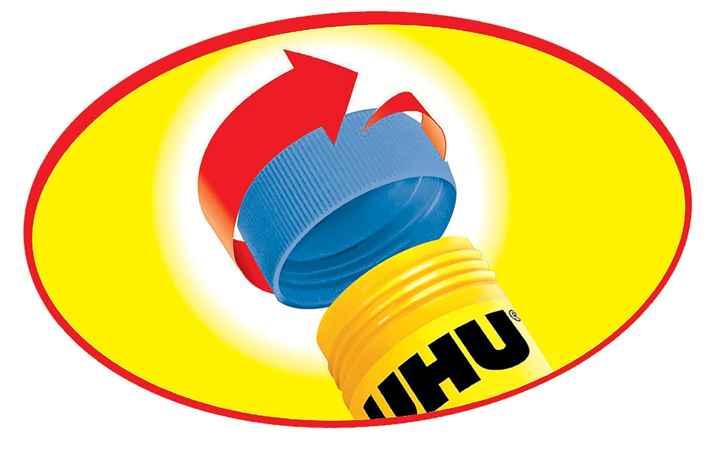 Uhu Colored Glue Stick, 21g Blue, rubs on Blue & Dries Clear, Washable, Solvent Free, Screw on Cap, (9U 99645)