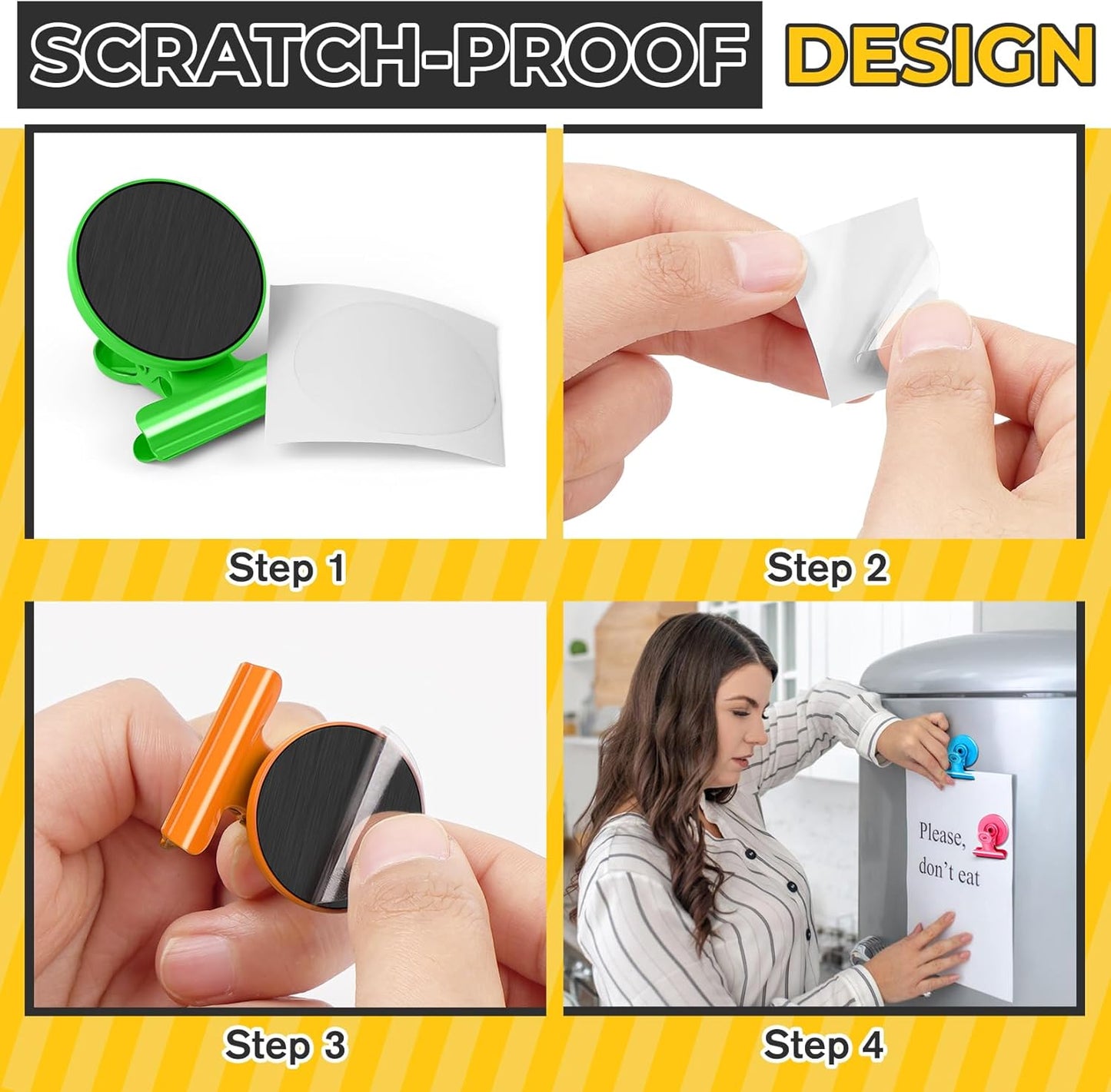 60 Pack Refrigerator Magnets with Clips, Fridge Magnets Whiteboard Magnet Clips, Teacher Classroom Must Haves,Manget Heavy Duty, Best for Photo Displays,Whiteboard,Refrigerator,Locker,Plant