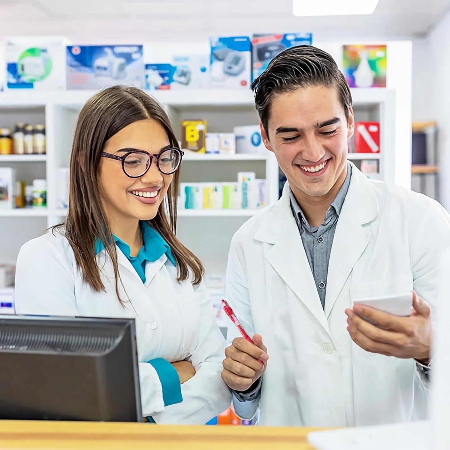 10 Pack Pharmacy Pens Set with 7 Gel Ink Pens(Black/Blue/Red), 3 Syringe Highlighters, Funny Writing Instruments for Nurses Pharmacists Technicians Medical Assistants Students