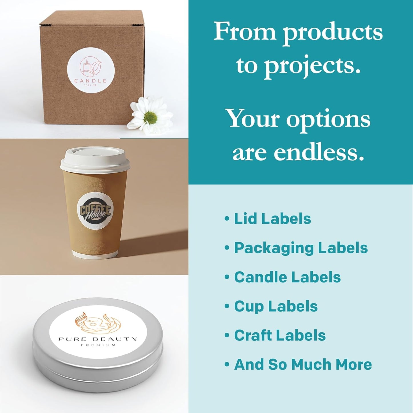 Premium Label Supply White Sticker Round Labels – 2" Circle – Laser/Inkjet Compatible – (20 per Sheet), 2000 Sheets – 40,000 Total Adhesive Labels