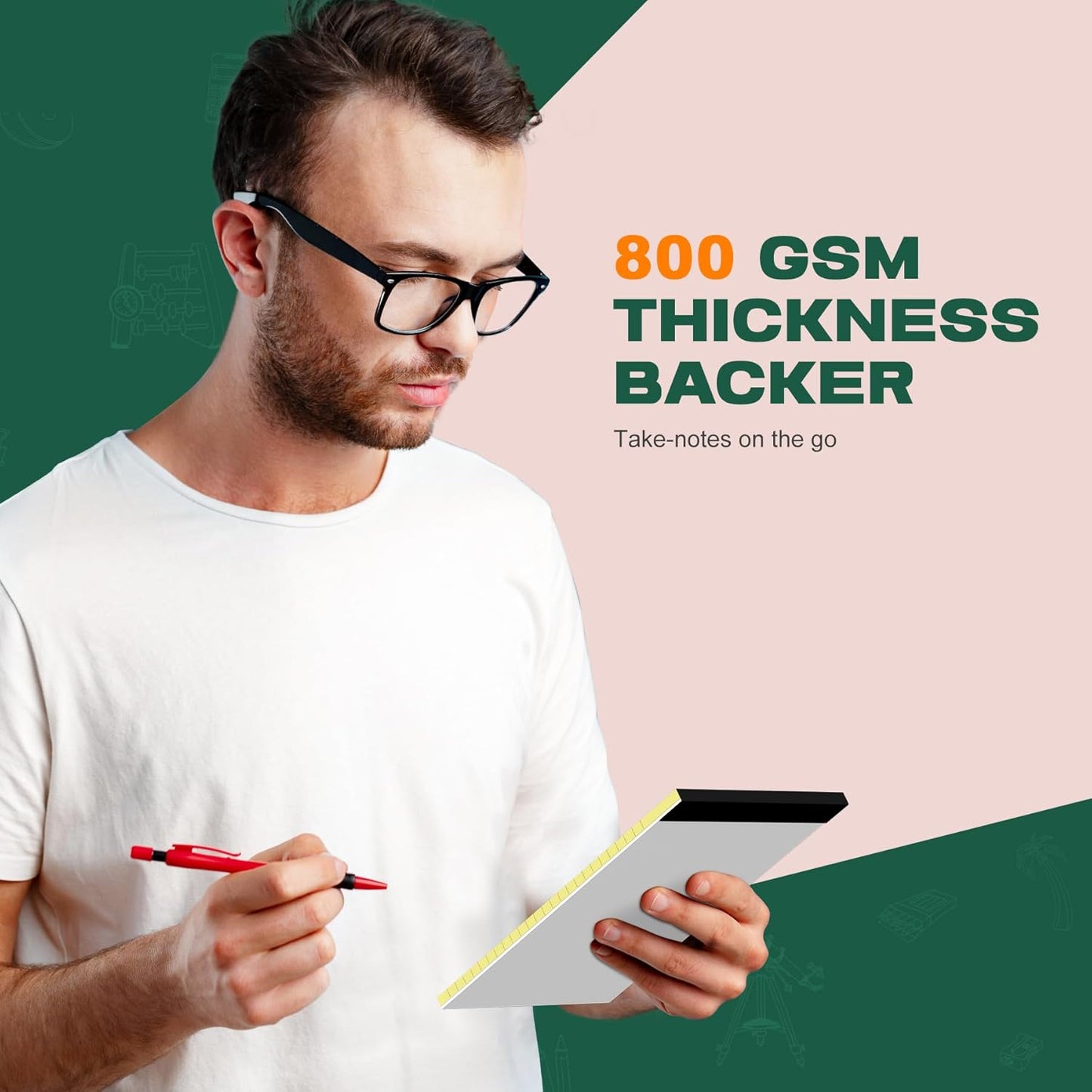 Yellow Legal Pads 5x8 Notepads, 12 Pack Small Note Pads 5x8 College Ruled Perforated Memo Pad for Work, Narrow Ruled Lined Writing Pads, 30 Sheets Per Pad, Mini Notepad for Office Home School