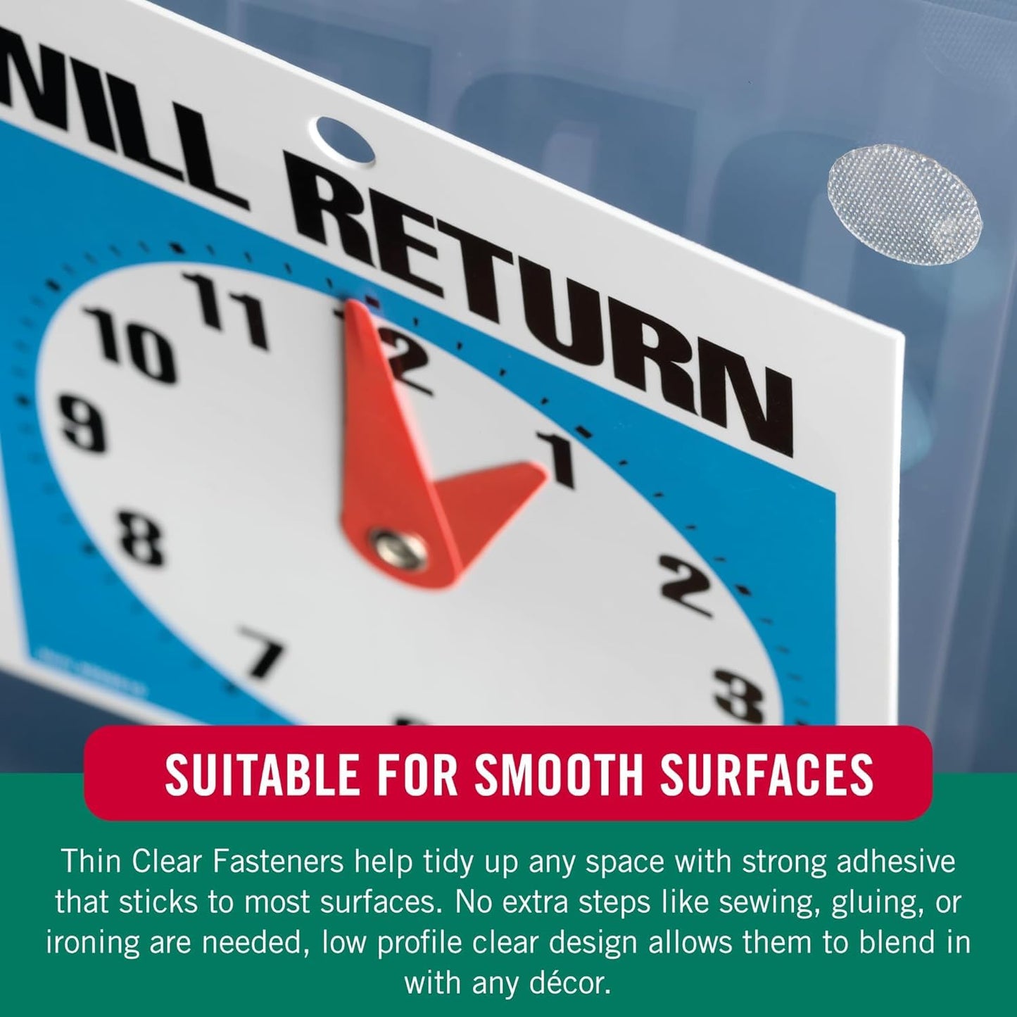 VELCRO Brand Thin Clear Dots with Adhesive, 200Pk 5/8in Circles, for Crafting School Projects, Home and Office Organization | Low Profile Design