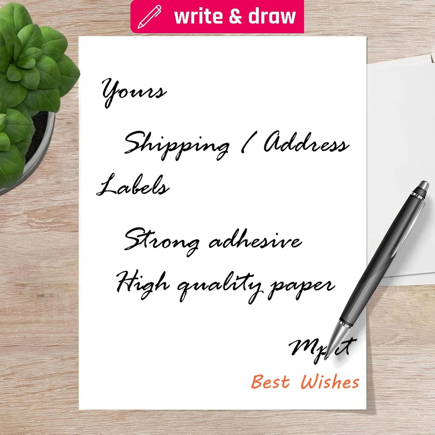 Printable White Sticker Labels, 1000 Sheets 8.5" x 11" Full Sheet Label Stickers Paper for Laser & Inkjet Printer - Matte, 1000 Labels