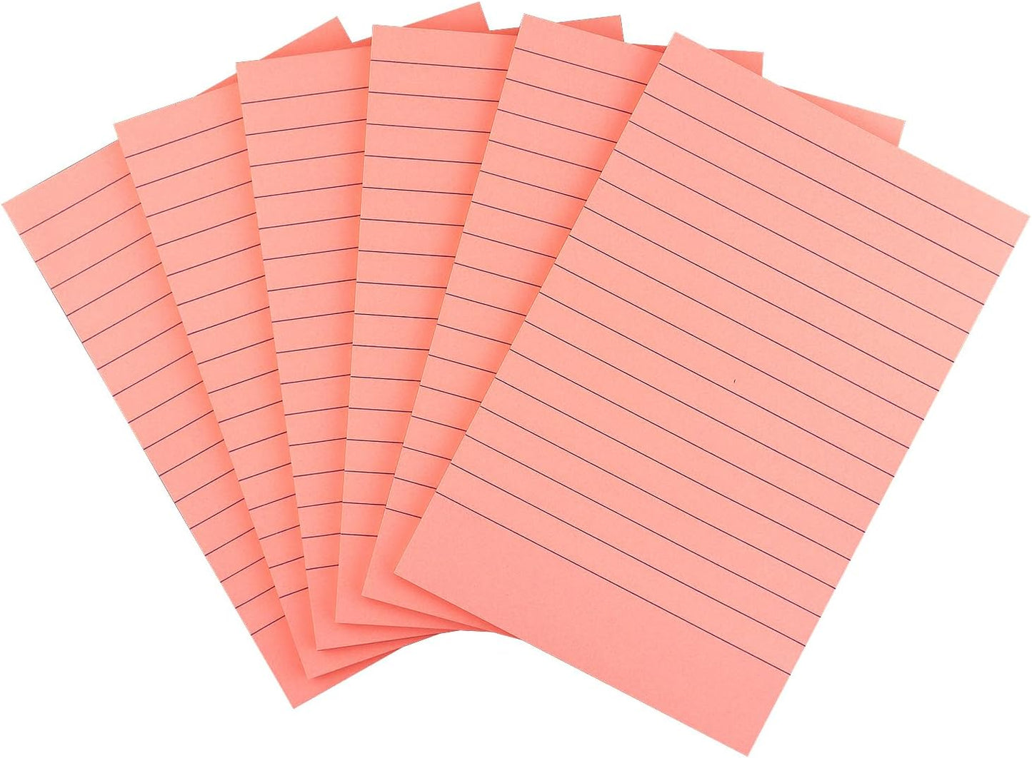 Early Buy 6 Pads Lined Sticky Notes with Lines 4x6 Self-Stick Notes Bright Color Sticky Notes, 45 Sheets/Pad (Pink)