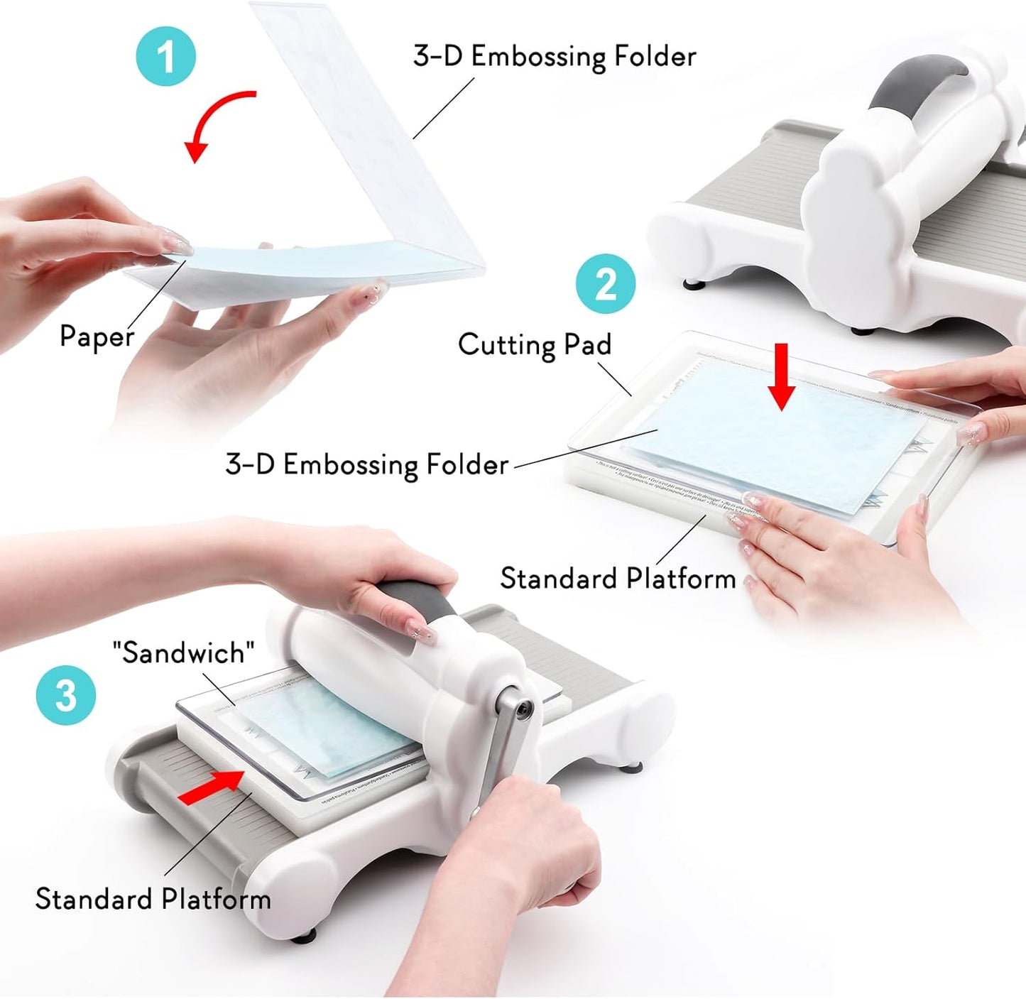 BAOFALI 3D Flowers Embossing Folders for Card Making,Embossing Template Paper Card Embossing Stencil for DIY Scrapbooking Photo Album Card Paper Craft Decoration 6.3" L x 4.5" W.(16x11.5cm)