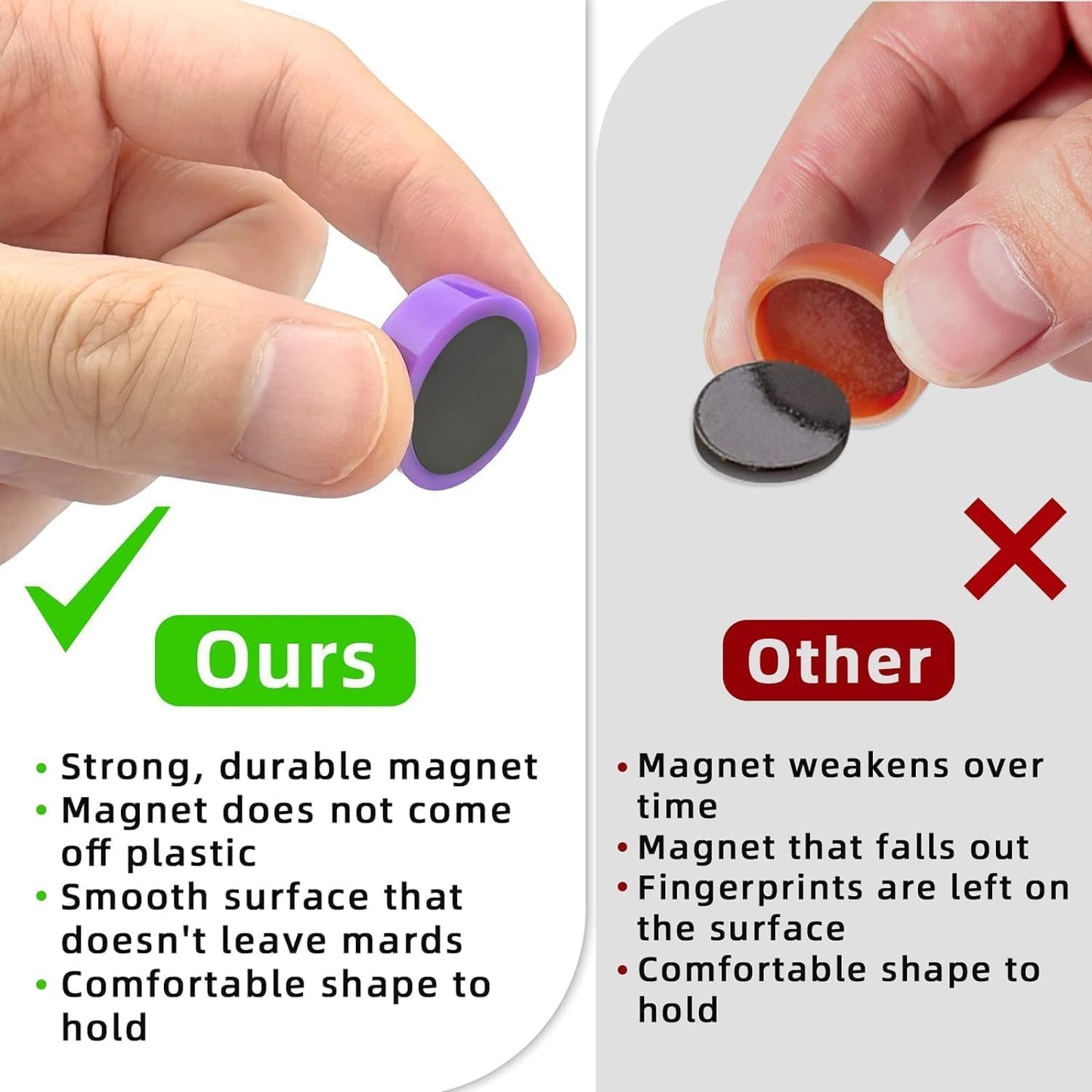 Qualsen Fridge Magnets, Funny Cute Refrigerator Magnets for Whiteboard, Locker, Office, Classroom (Smile-20pcs)