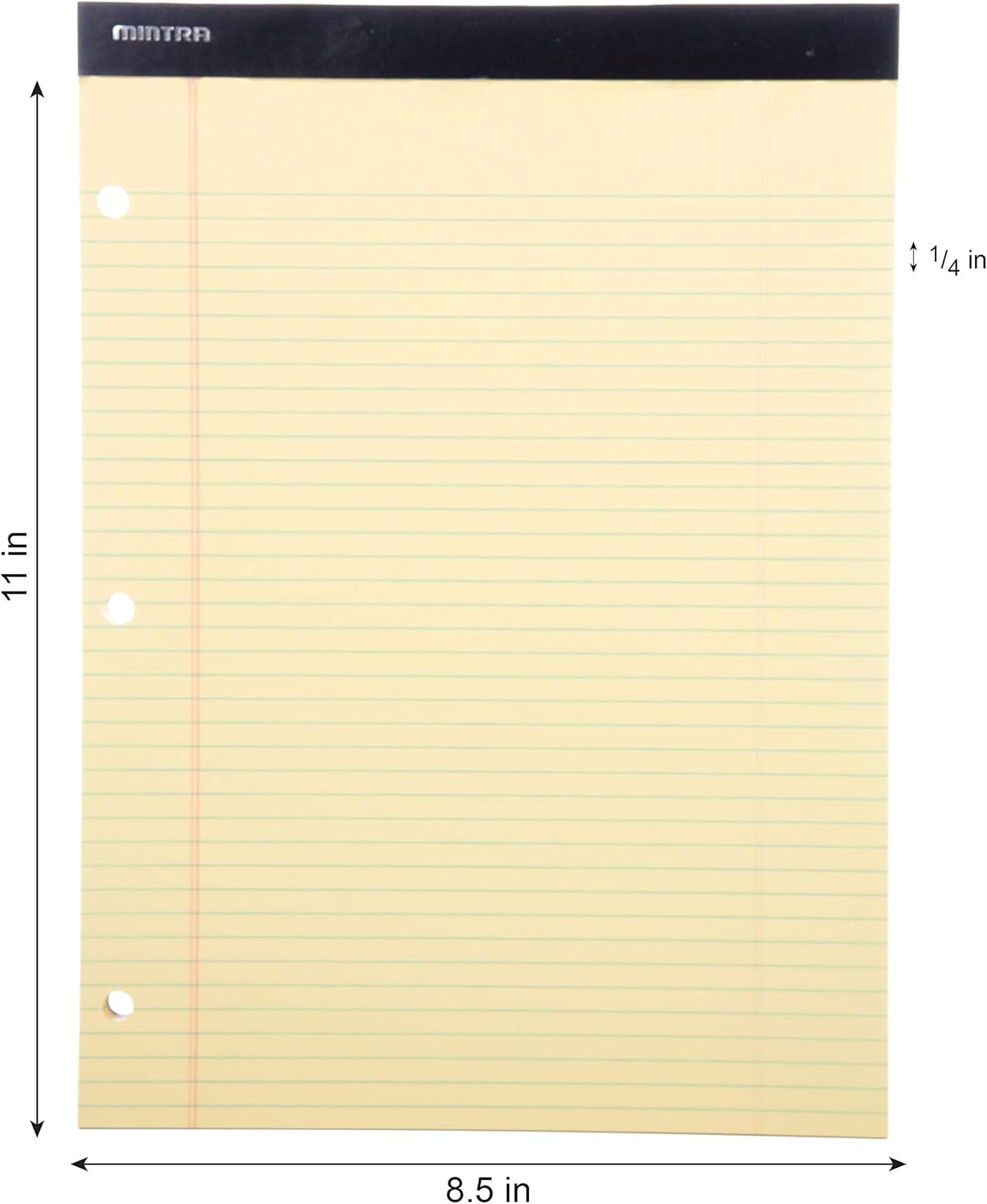 Mintra Office Legal Pads (Double Pad 3pk (Canary), 8.5in x 11in (Narrow Ruled))