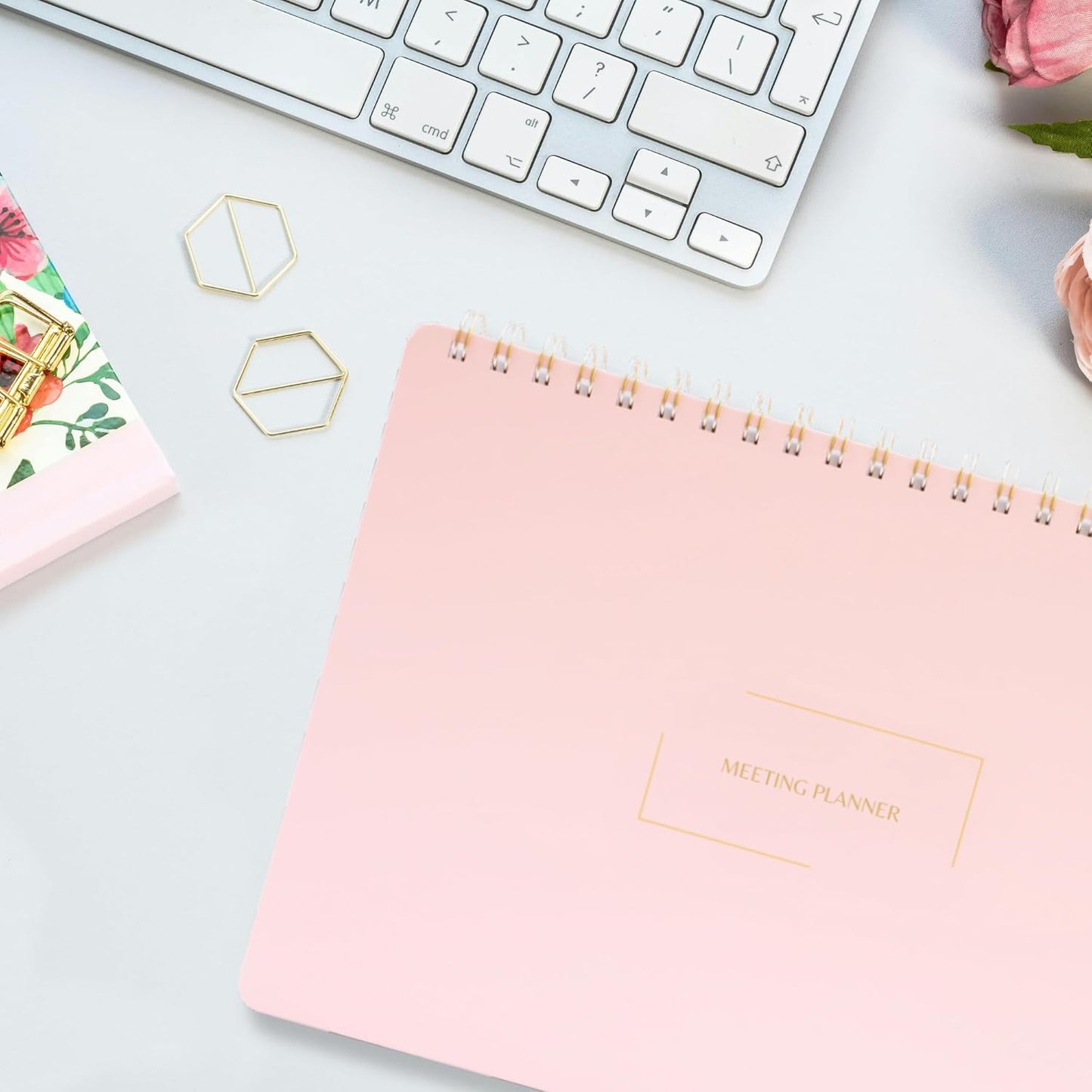 | Meeting Notebook for Work | 8.25" x 11.75" | Project Planner | Simple Design | Multiple Layouts | Office and Business Planner (Rust, Meeting Planner - Landscape)