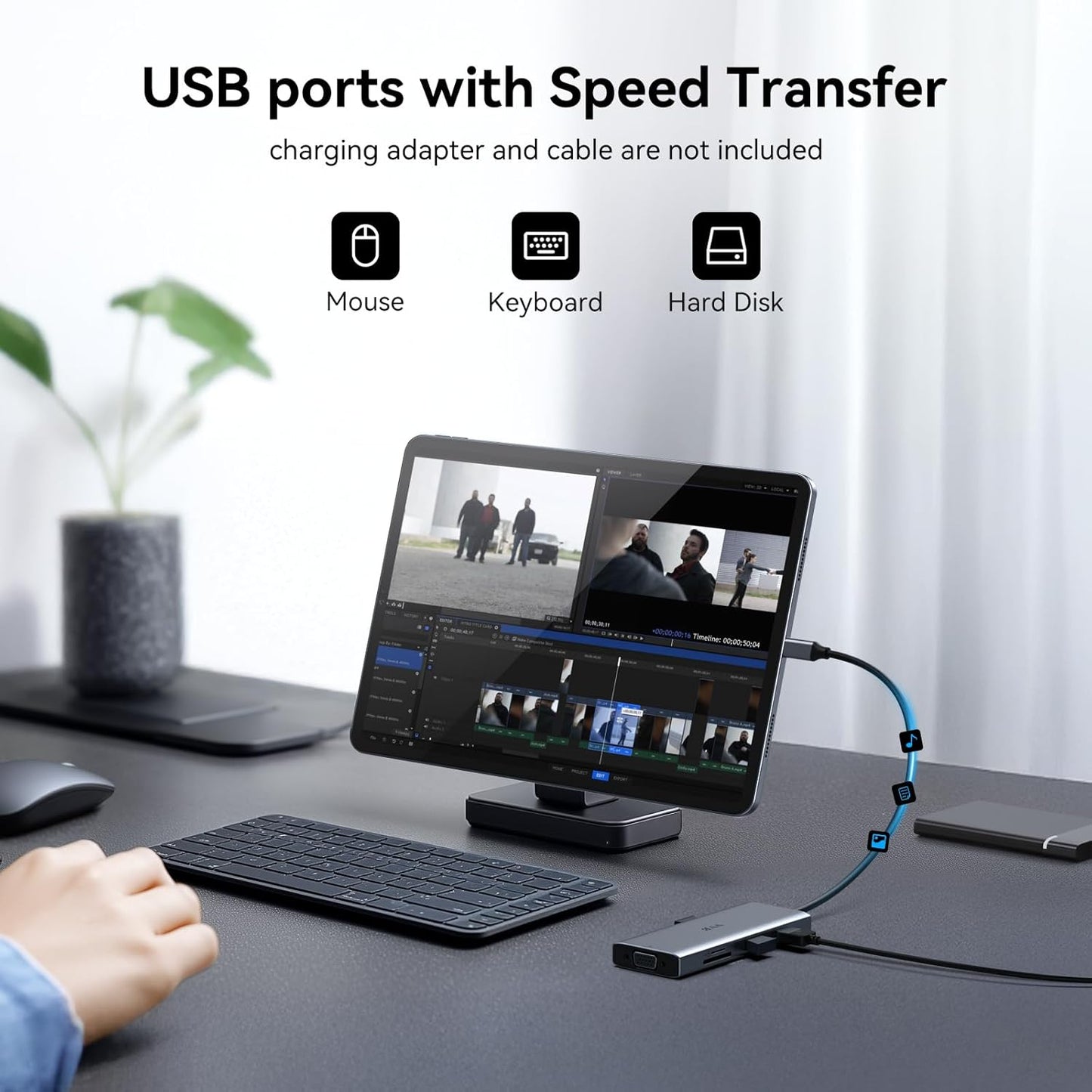 USB C Docking Station Dual Monitor HDMI Adapter for Dell HP Lenovo,Laptop Docking Station 3 Monitors USB C Hub Multiple Adapter Dongle with 2 HDMI 4K+VGA+100W PD Charger+3 USB Port+SD/TF Card Reader