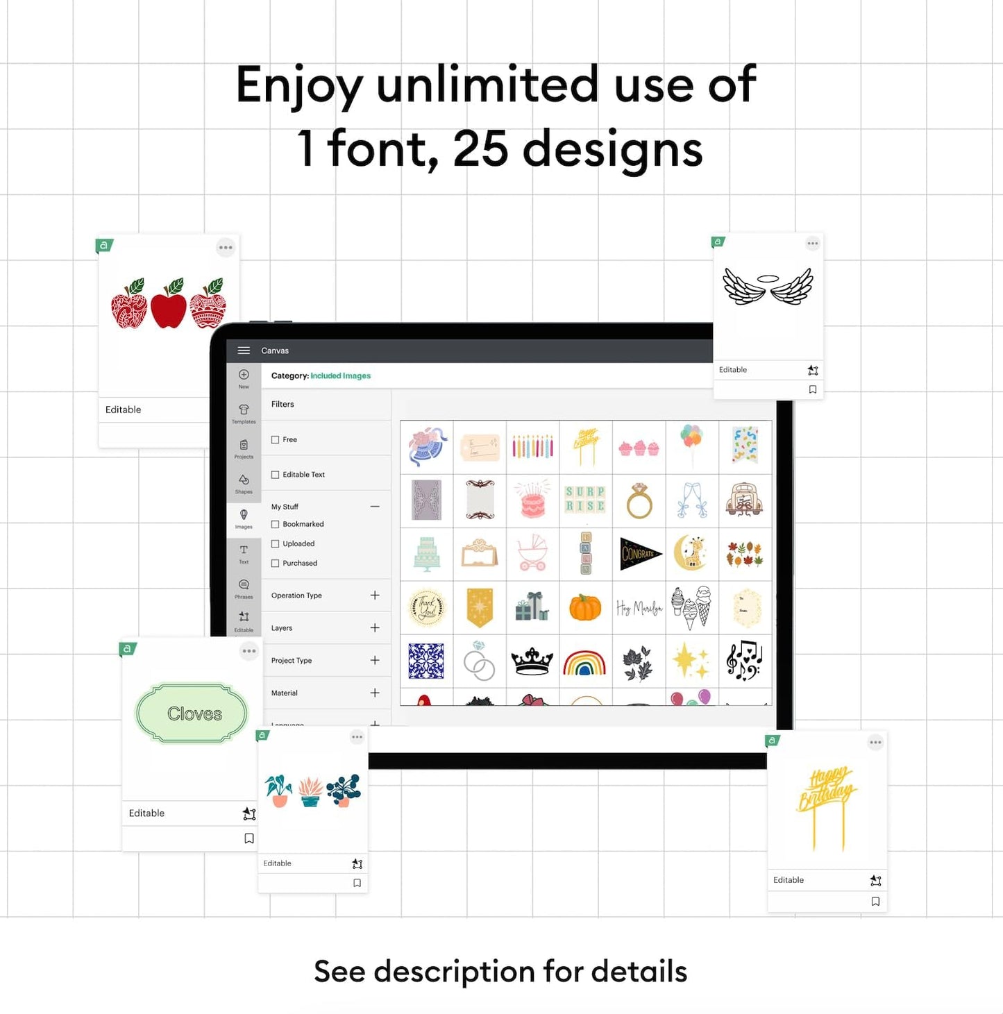 Cricut Explore 4 - Smart Cutting Machine (Seashell) | Engagement Bundle - Includes Smart Vinyl, Cardstock, Transfer Tape, Iron On HTV, Mat, Pens, Tool Kit, & 25 Images in Design Space App