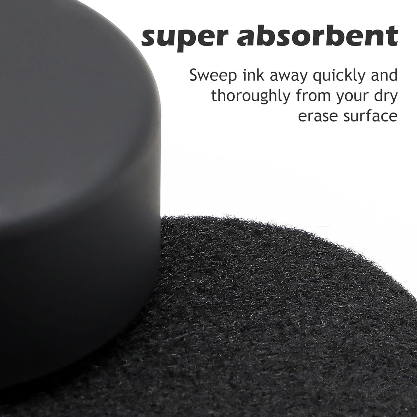 Ddaowanx Dry Erase Erasers, Magnetic Whiteboard Eraser Classroom Must Haves for Students Teachers, School Supplies (2 Pack, Black+White)