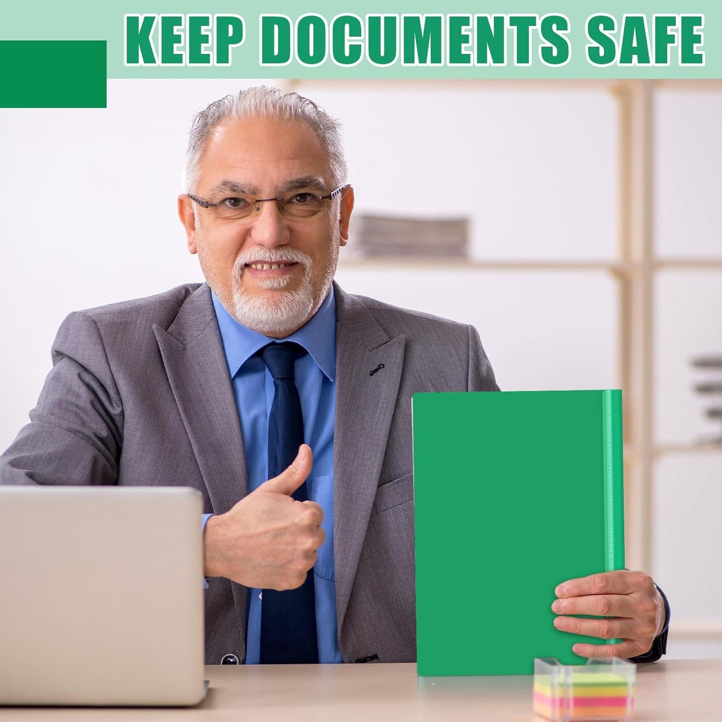 Teling 72 Pack Clear Front Report Covers Bulk Business Report Covers Plastic Presentation Folders Resume Portfolio Folder Paper Binder with 3 Prongs for Presentation Document School Office (Green)