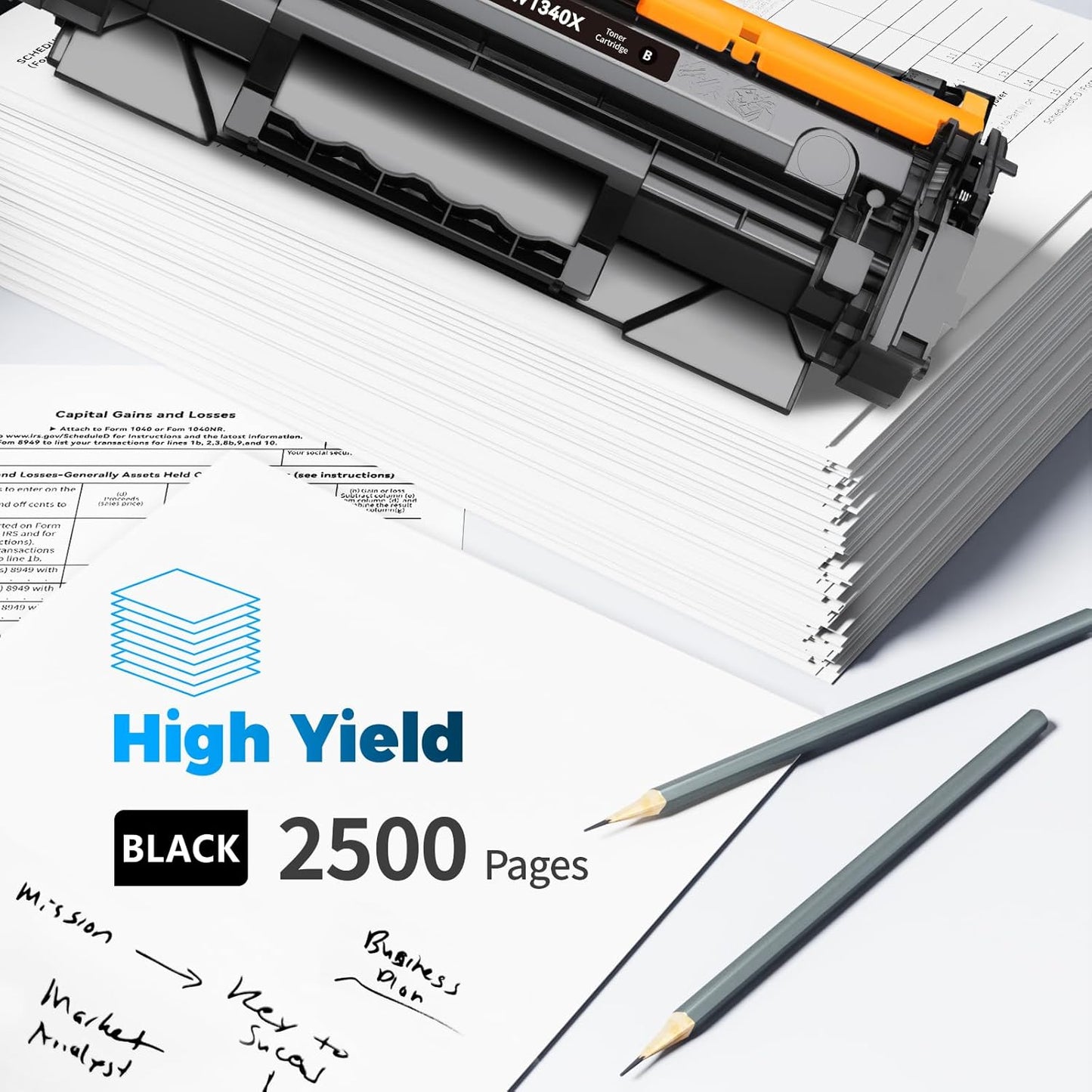 134X Toner Cartridge 2 Black (with Chip) Replacement for HP 134X W1340X 134A W1340A Compatible for HP M209dw MFP M234dw M234sdn M234sdw Printer (2 Black )