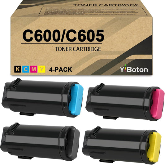 High Yield Versalink C600 C605 Toner Cartridge Replacement for Xerox 106R03896 106R03897 106R03898 106R03899 Compatible for Xerox Versalink C600 C600DT C600DX C600DXF C600DXP C600N C605 C605X C605XLM