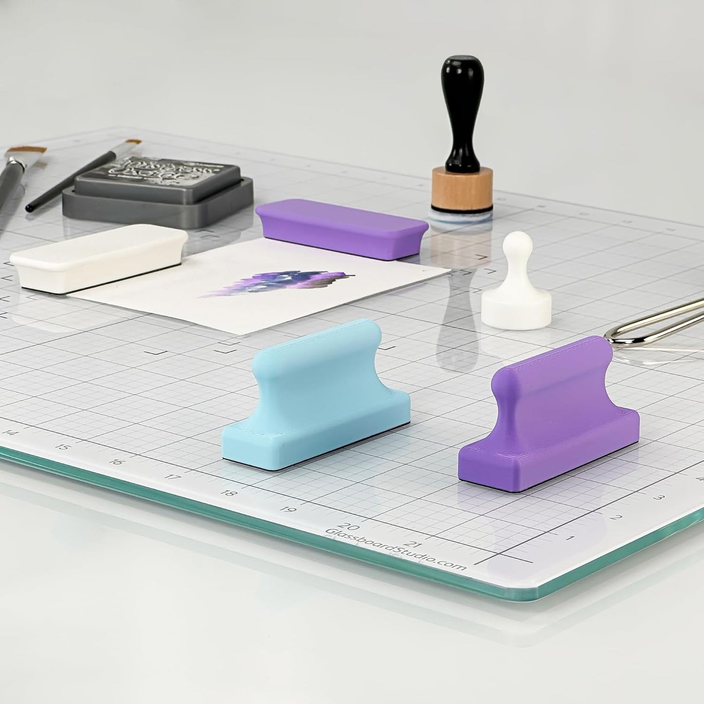 Glassboard Studio Mega Magnets - Neodymium - Heavy Duty, Colorful, Ergonomic, Ideal for Crafting, Quilting, and as Magnetic Knife Holders (12, Sunshine Yellow Bar)