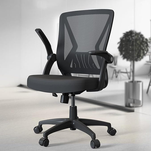 Modern Comfy Mesh Home Office Chair with Flip Up Arms for Child Adult Study Work