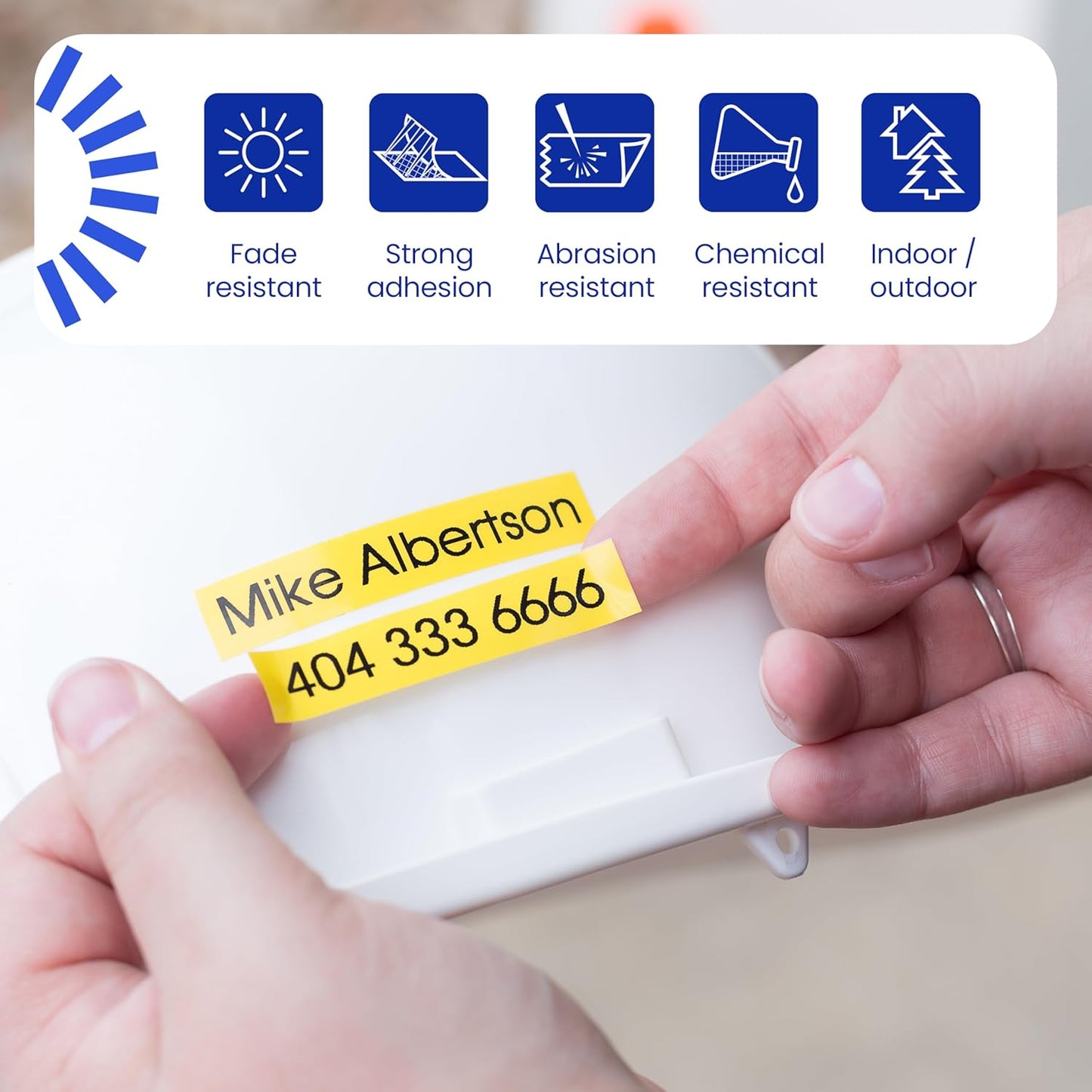 Brother Genuine P-Touch TZe Black Print on Yellow Label Tape (TZeS631), Strong Adhesive Laminated, ~1/2in x 26.2ft (12mm x 8m), for Select P-Touch Label Makers, Water-Resistant, Extra Strength