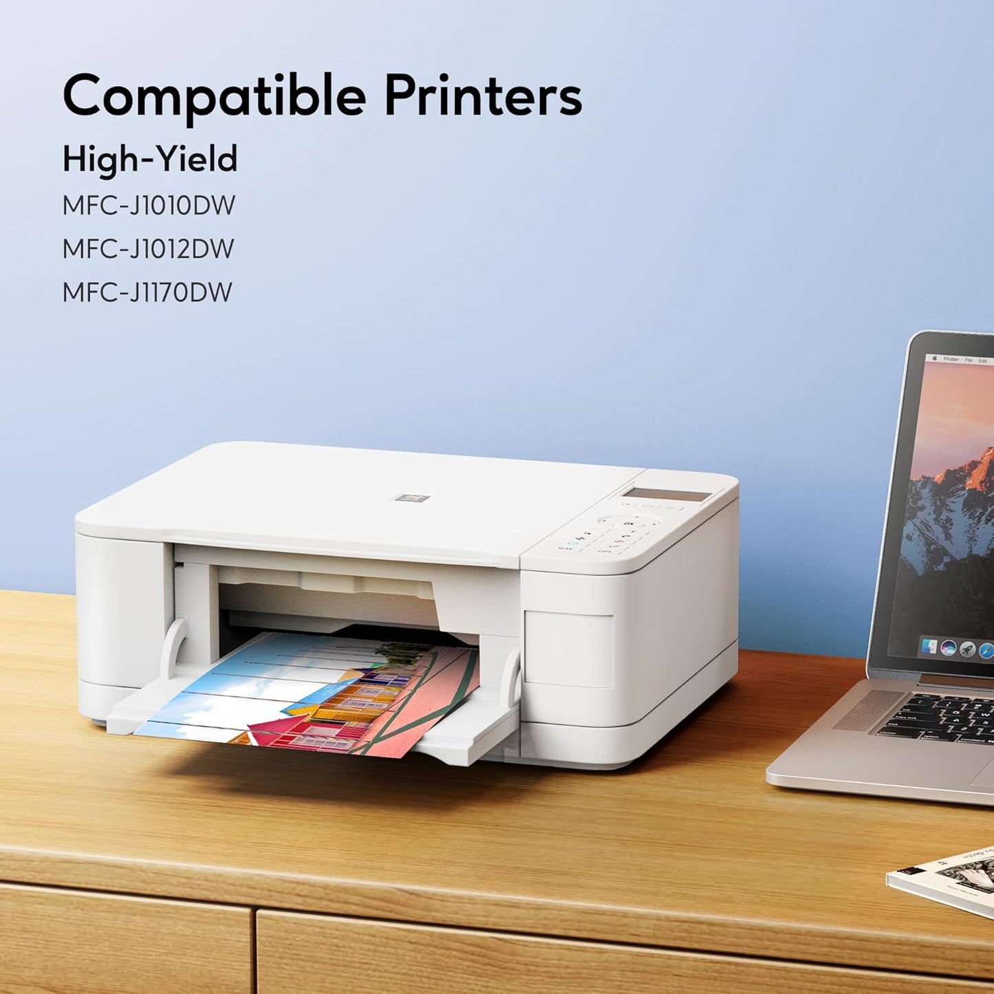 LC401XL Ink Cartridge Replacement for Brother LC401XL Ink Work with MFC-J1170DW J1010DW J1012DW Printer (Black, Cyan, Magenta, Yellow, 4 Pack)