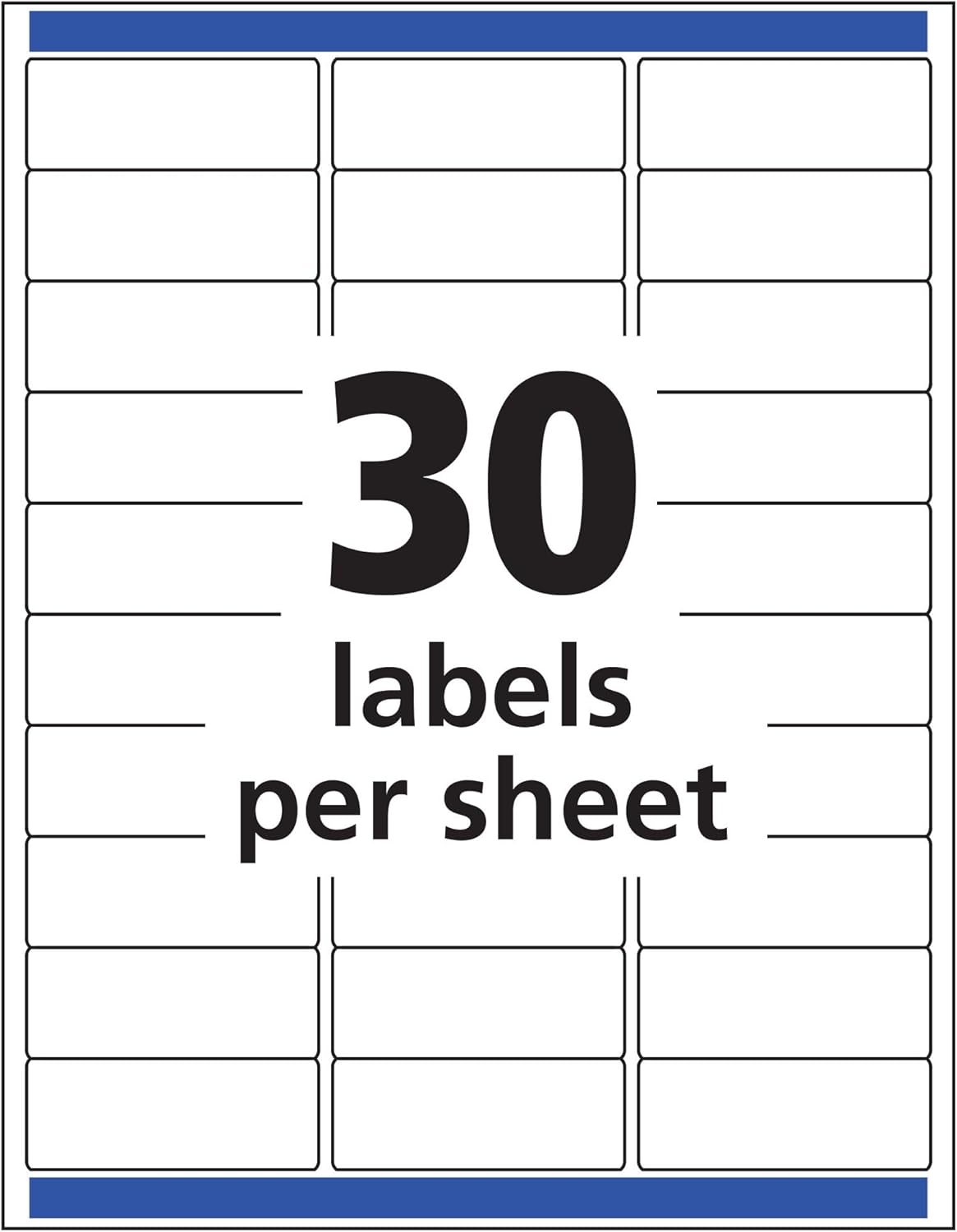 Avery Printable Address Labels with Sure Feed, 1" x 2-5/8", Matte Clear, 750 Blank Mailing Labels (08660)