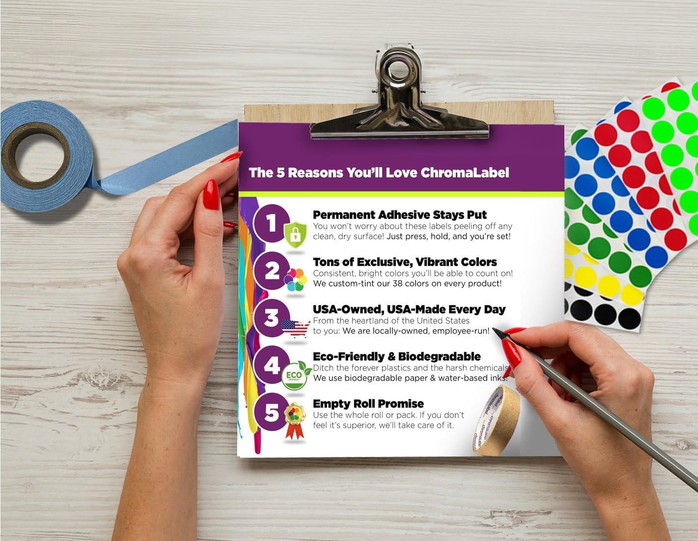 ChromaLabel 3 Inch Yellow Circle Sticker Labels, 500 Sticky Dots, Easy to Write On, Permanent Adhesive