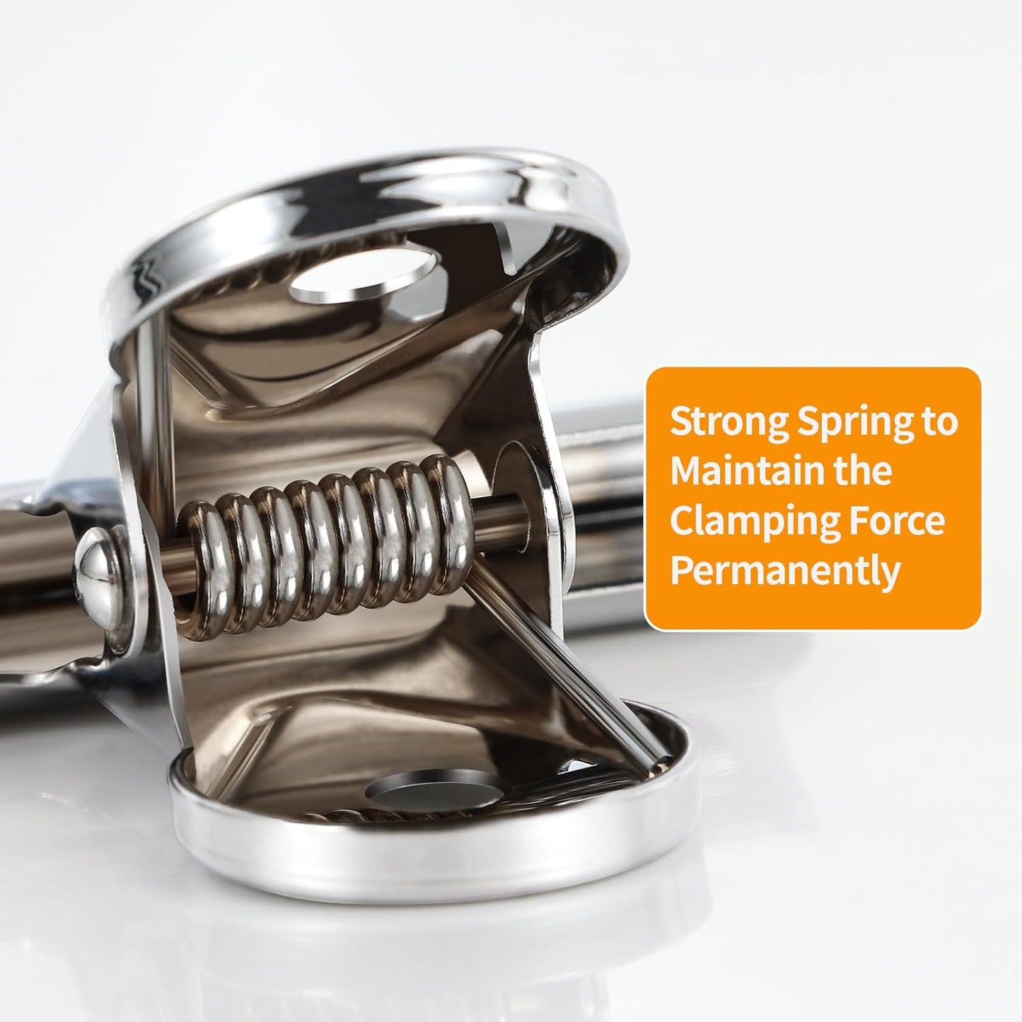 SIAMESE Bulldog Clips, 8 Pcs Binder Clips for Office & Kitchen, Multi-Purpose Binder and Food Bag Clamps for Sealing, Storage, Hanging (Silver)