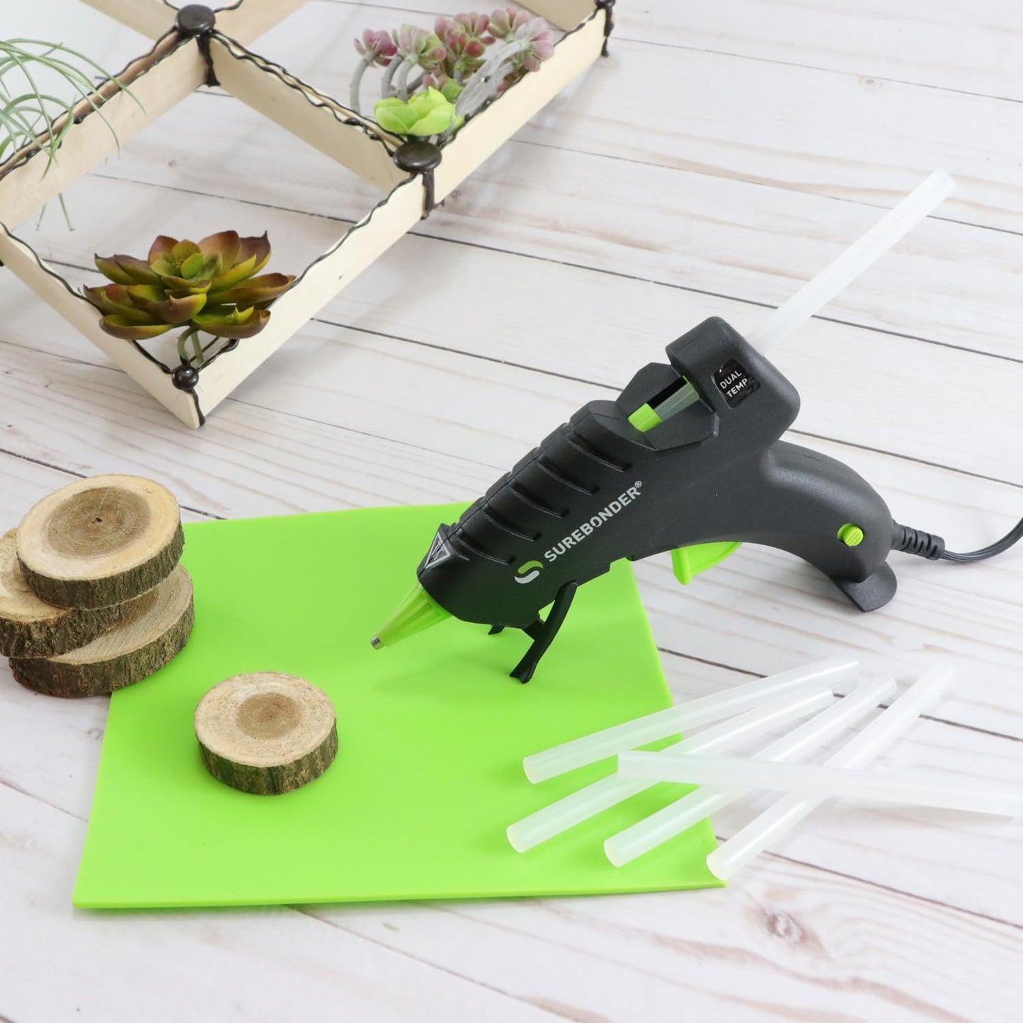 Surebonder DT-100 Mini Size Hot Glue Sticks for Mini Glue Guns 0.27 in. Diameter, 4 in. Length - All Purpose, All Temperature - Great for DIY, Arts, and Crafting - 100 Pack, Clear