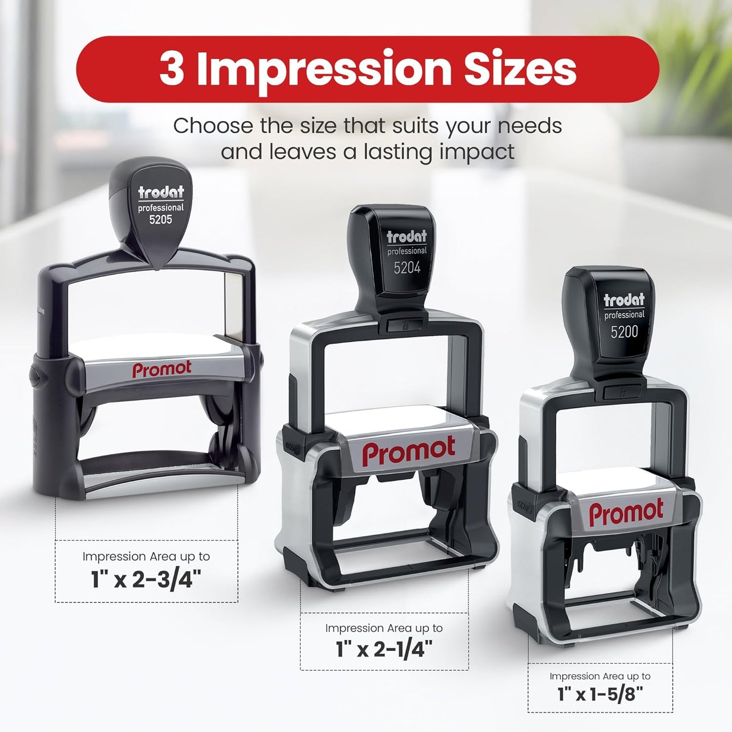 Promot Large Professional Stainless Steel Stainless Steel Self Inking 6 Lines Custom Stamp - Personalized Office Stamp