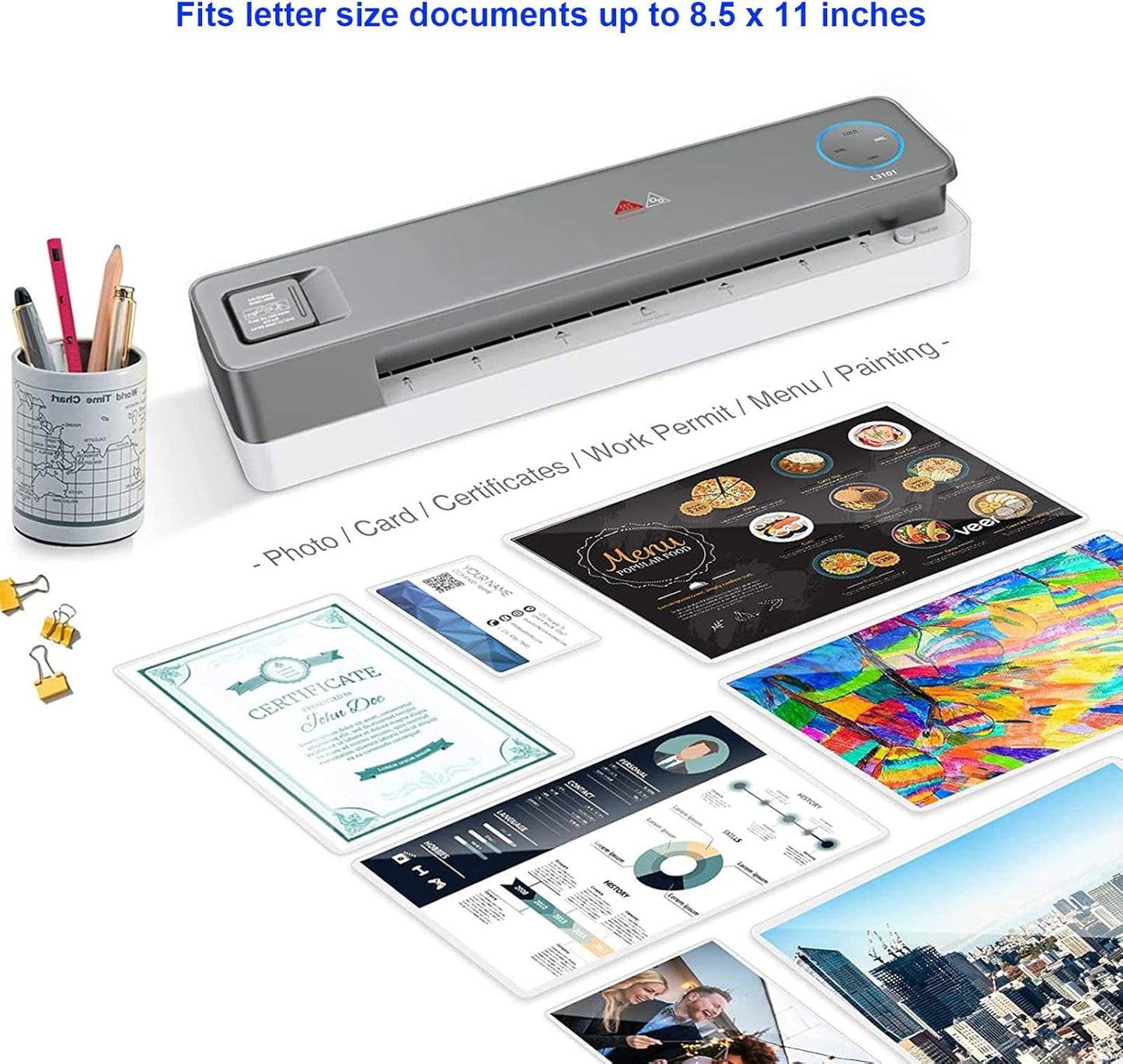 MPRT Laminating Sheets, 3 Mil Clear Thermal Laminating Pouches 8.9 x 11.4 Inches Laminate Sheet Paper for Laminator, 2000-Pack