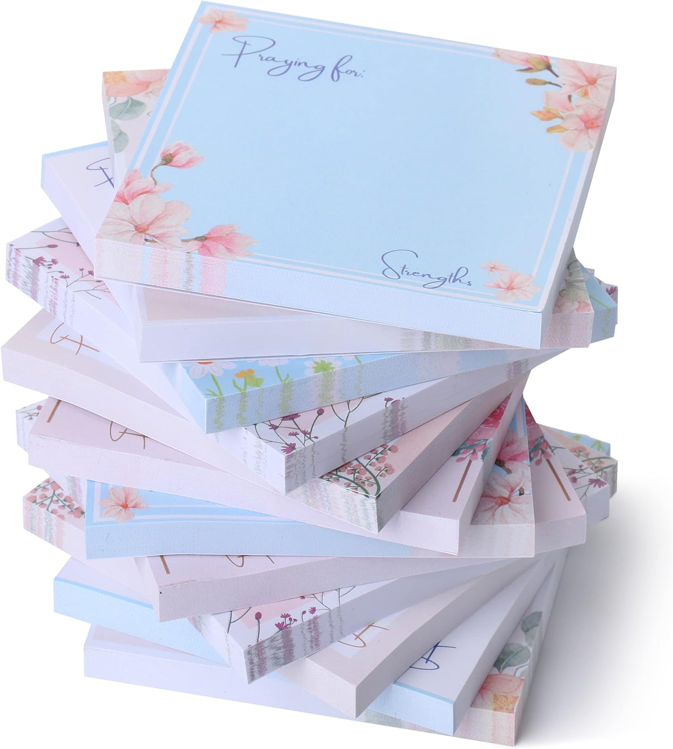 Mr. Pen- Floral Sticky Notes, 3'x3', 12 Pads, Aesthetic Colorful Sticky Notes in Bulk