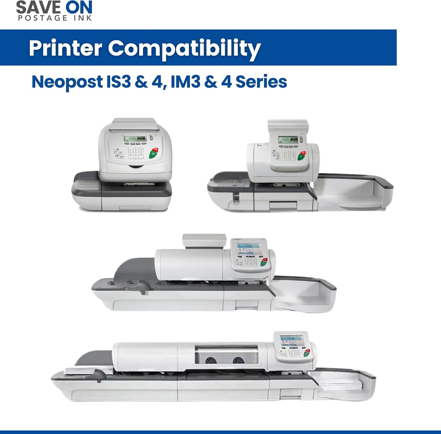 Save On Postage Ink Compatible Quadient ISINK34 High Capacity Ink Cartridge Neopost Red Ink Cartridge for Postage Machine Ink IM3 IM4 IS3 IS4 Series Mailing Machines Postage Meter Ink Cartridge