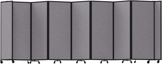 Versare Room Divider 360 Portable Wall Partition | Folding Panels | Large Freestanding Divider | Locking Wheels | Temporary Room Separator