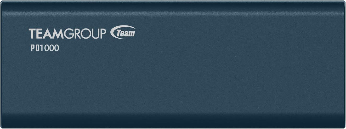 TEAMGROUP PD1000 2TB Aluminum Portable External Solid State Drive SSD, Read up to 1000MB/s, USB-C, USB A 3.2 Gen 2, Waterproof, Dustproof (IP68), Shockproof, Pressure Resistant T8FED6002T0C108
