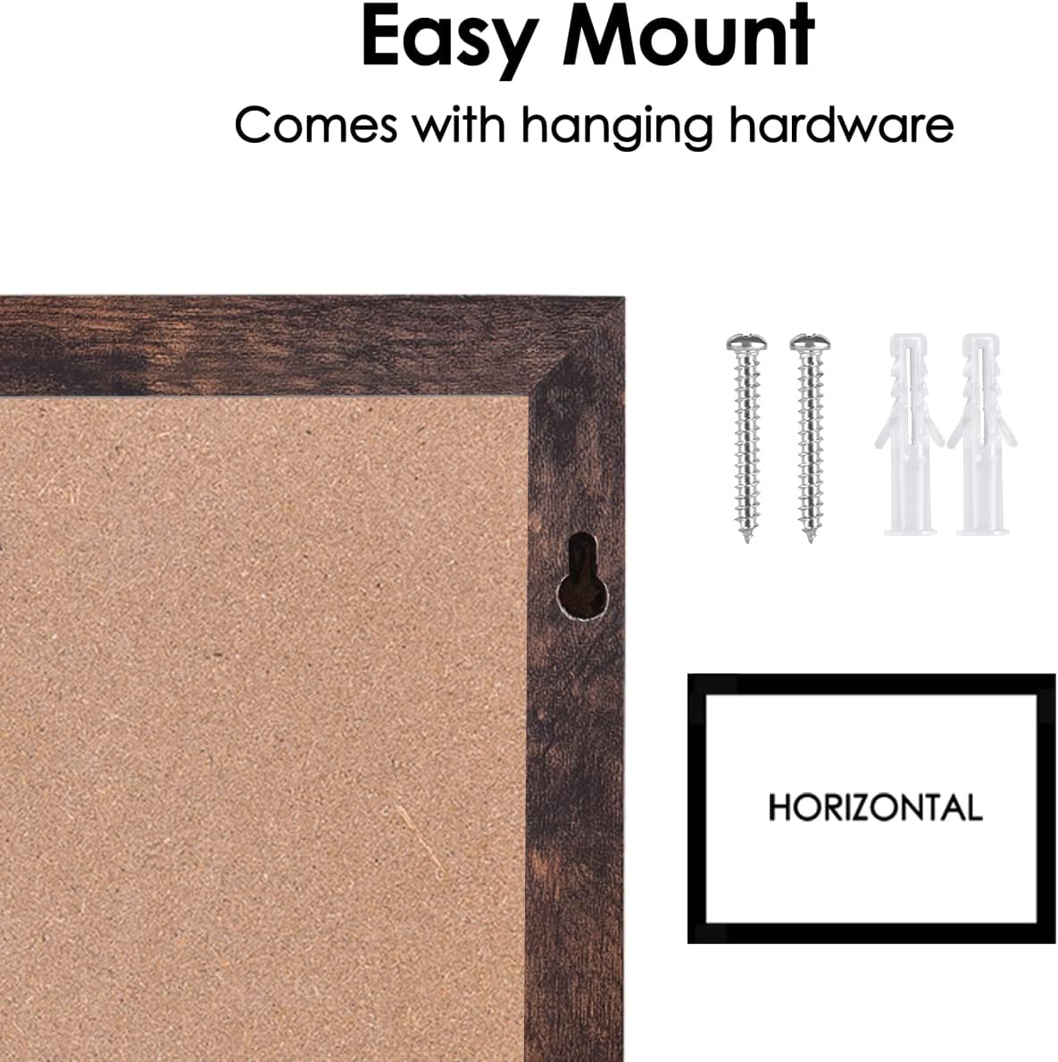 TORASO Magnetic Chalkboard Calendar Corkboard, 17.7" x 21.6" Combination Chalk Board Bulletin Board, Walnut Brown Framed Blackboard Calendar Cork Combo Board(ZHHB-BN-4555)