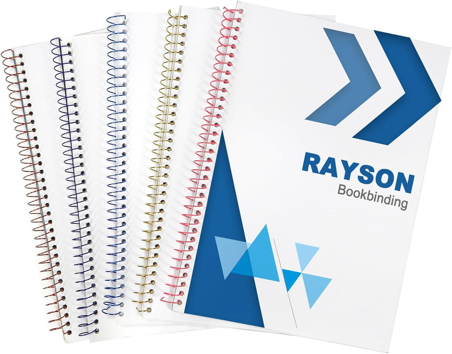 RAYSON 7.9mm Spiral Wire Coil Binding, 3:1 Pitch, 5/16" Metal Coils Spiral Binding 40 Sheets Capacity, Multicolor & Pack of 100