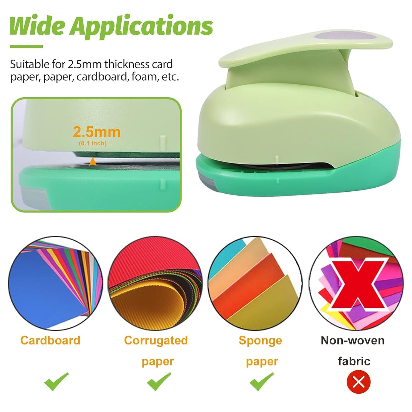 UCEC 1/2 Inch Circle Punch - Paper Circle Punch for Crafts, Scrapbooking, Cards & Arts