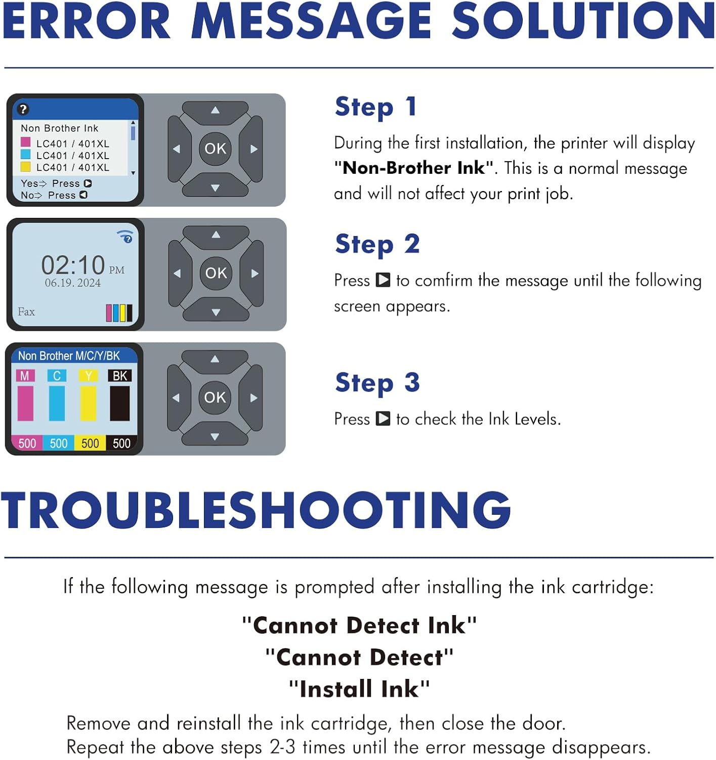 LC401XL LC401 MFC-J1010DW Black Ink Cartridges Compatible for Brother LC 401 XL MFC-J1010DW MFC-J1170DW MFC-J1012DW MFC-J1800DW MFC J1010DW Printer (High Yield, 2 Pack)