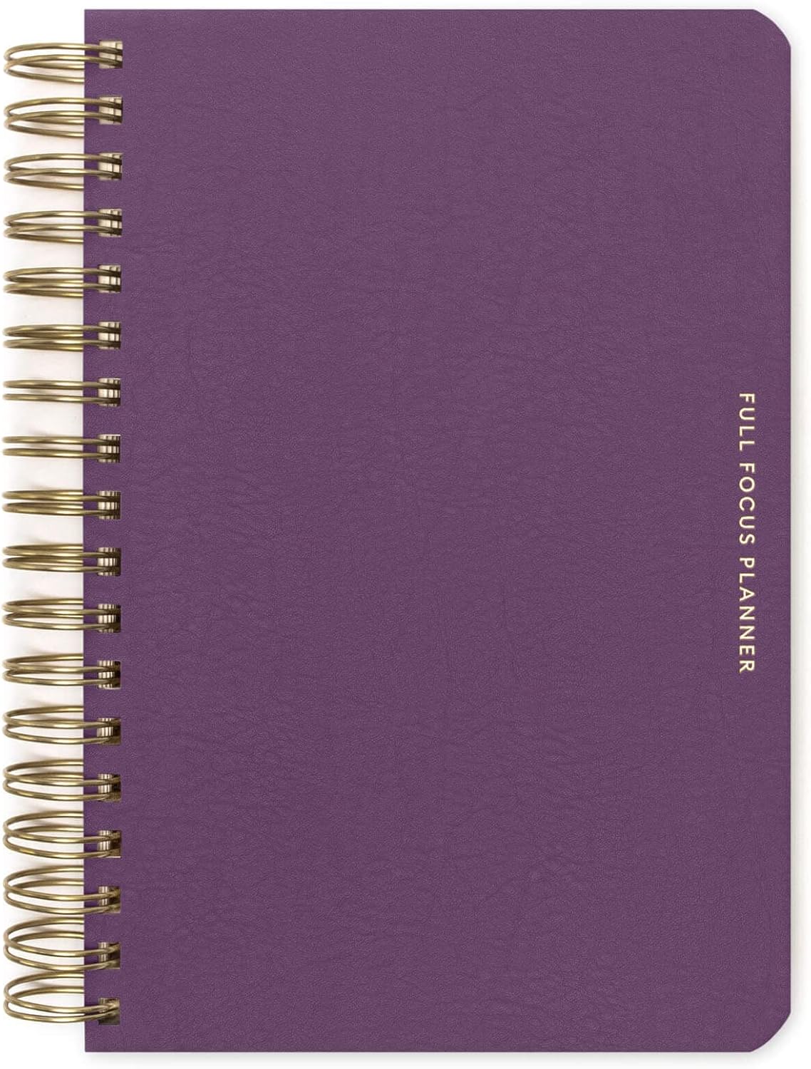 Full Focus Leather Coil Planner by Michael Hyatt - The #1 Daily Planner to Set Annual Goals, Increase Focus, Eliminate Overwhelm, and Achieve Your Biggest Goals - Hardcover (Eggplant)