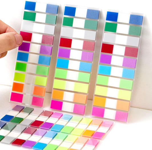 Sticky Tabs Notes Page Marker - 1000Pcs Transparent Pop Up Writable Colored Book Index Tab Repositionable File Flags Label Self Adhesive Divider Sticker for Notebook Office School Teacher Planner Memo