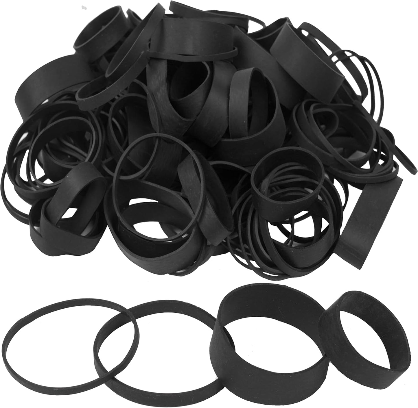 Rubber Bands Assorted Sizes Black Elastic Bands Tactical rubber band for Office supplies 0.5lbs size82,size#94,size#33,size#64