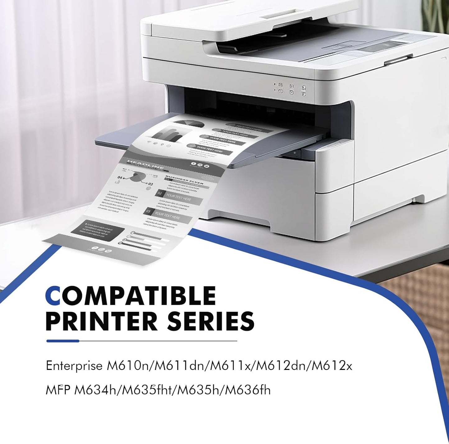 147A Black Toner Cartridge Compatible for HP 147A W1470A 147X W1470X for Enterprise M610n M611dn M611x M612dn M612x MFP M634h M635fht M635h M636fh Printer Ink (1-Pack)