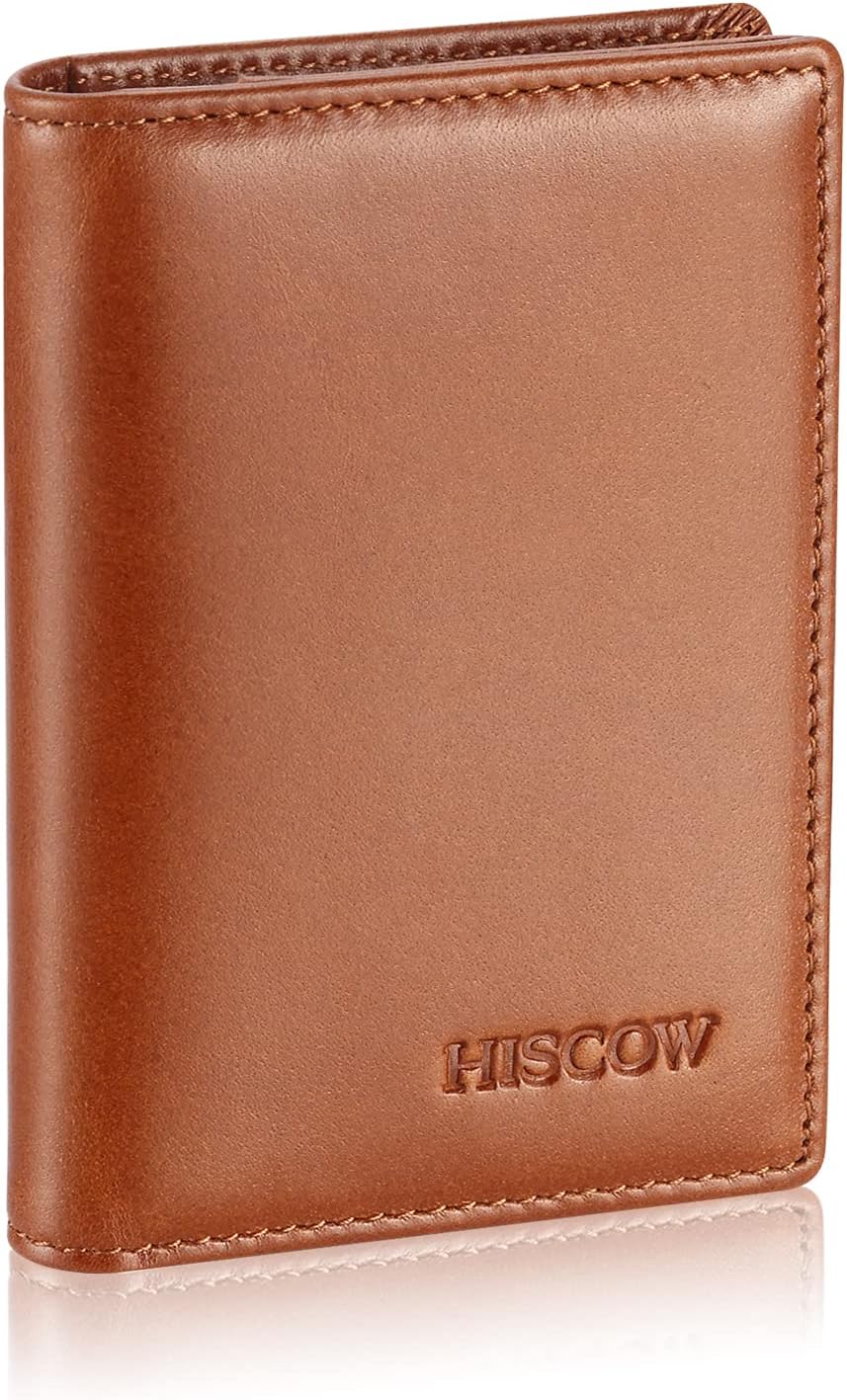 Leather Business Card Case Holder for Men & Women, Italian Calfskin