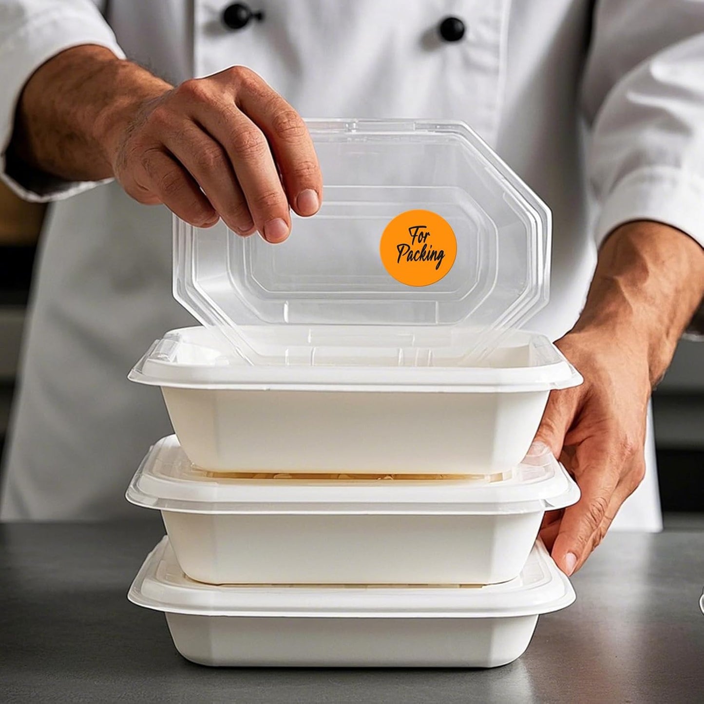 500 PCS Round Stickers 2 Inch Vinyl Orange Dot Sticker Removable Writable Color Coding Circle Colored Labels for Office Inventory Garage Yard Sale Tag