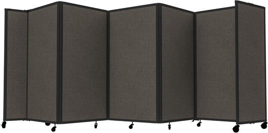 Versare Room Divider 360 Portable Wall Partition | Folding Panels | Large Freestanding Divider | Locking Wheels | Temporary Room Separator