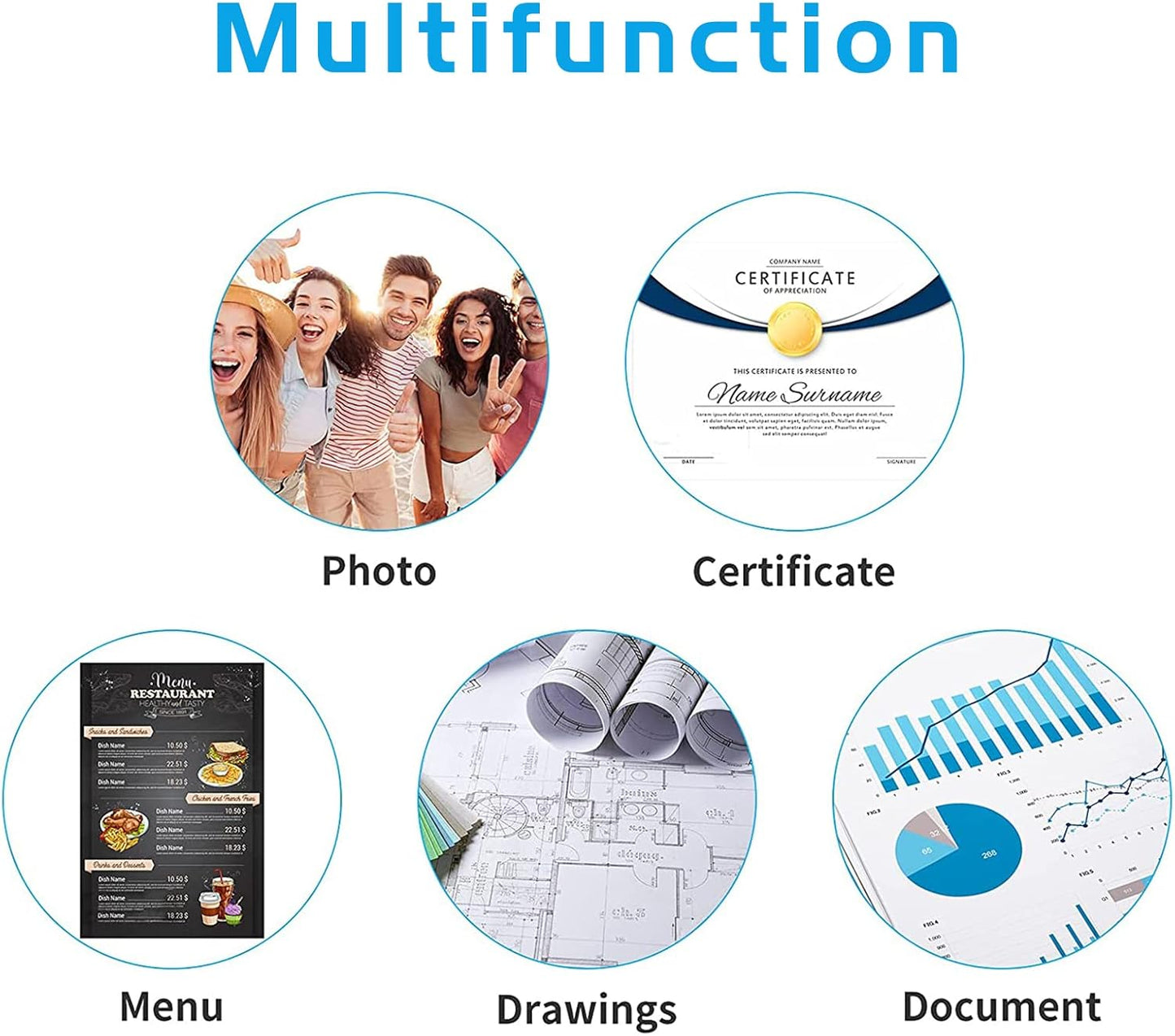 RyhamPaper Thermal Laminating Pouches, Laminating Sheets 8.9 x 11.4-Inches/Letter Size/5 mil, 300 Pack Laminator Sheets for Sealed Document, Cards, Clear Laminated Finish, Round Corner, Waterproof