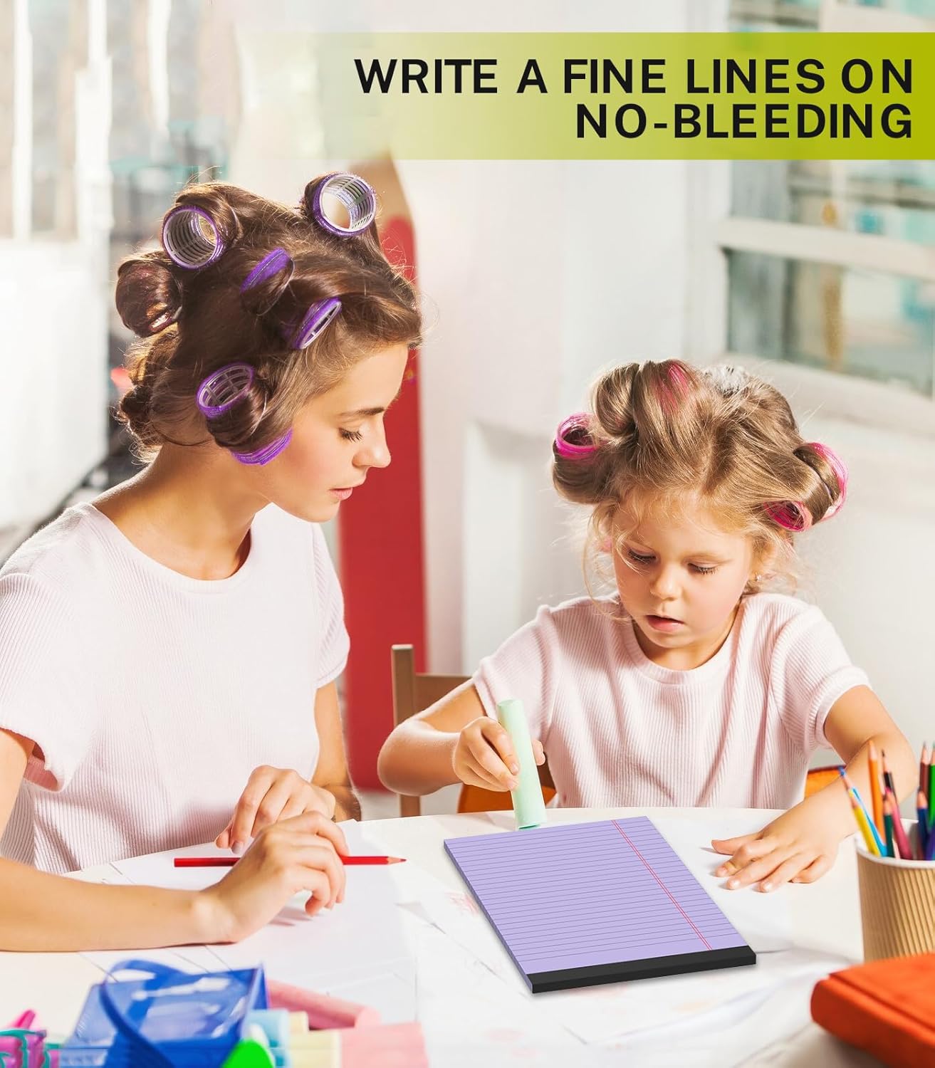 24 Pack Note Pads 5x8, Narrow Ruled Legal Pad, Multicolor Small Notepads, 30 Sheet/Notepad, Colored Lined Paper, Pink Legal Pad, Purple Notepad, Perforated Lined Note Pads for College, Office, Home